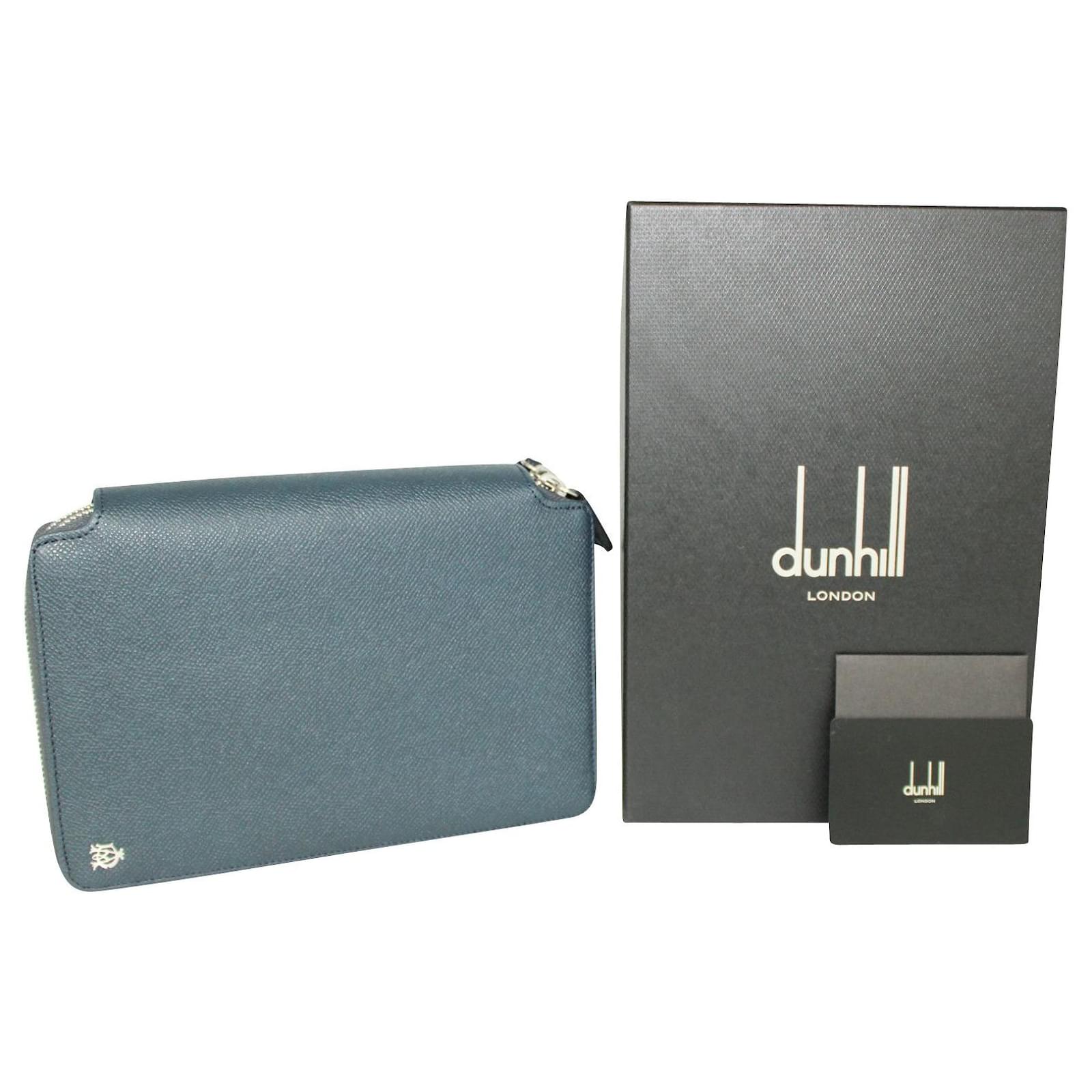 小物 Dunhill Bourdon Organiser Navy Leather Alfred Dunhill Navy Borudon Organizer Blue Navy blue Leather ref