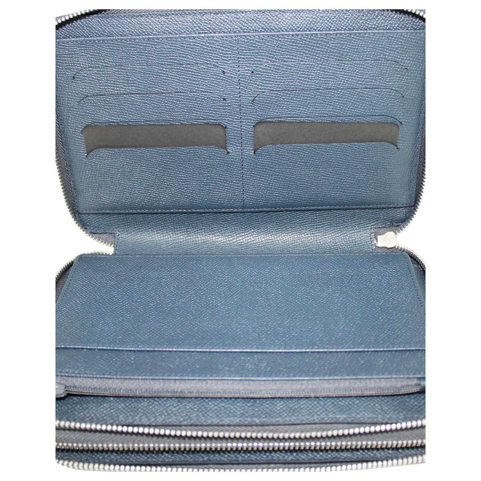 Alfred Dunhill Navy Borudon Organizer Blue Navy blue Leather ref