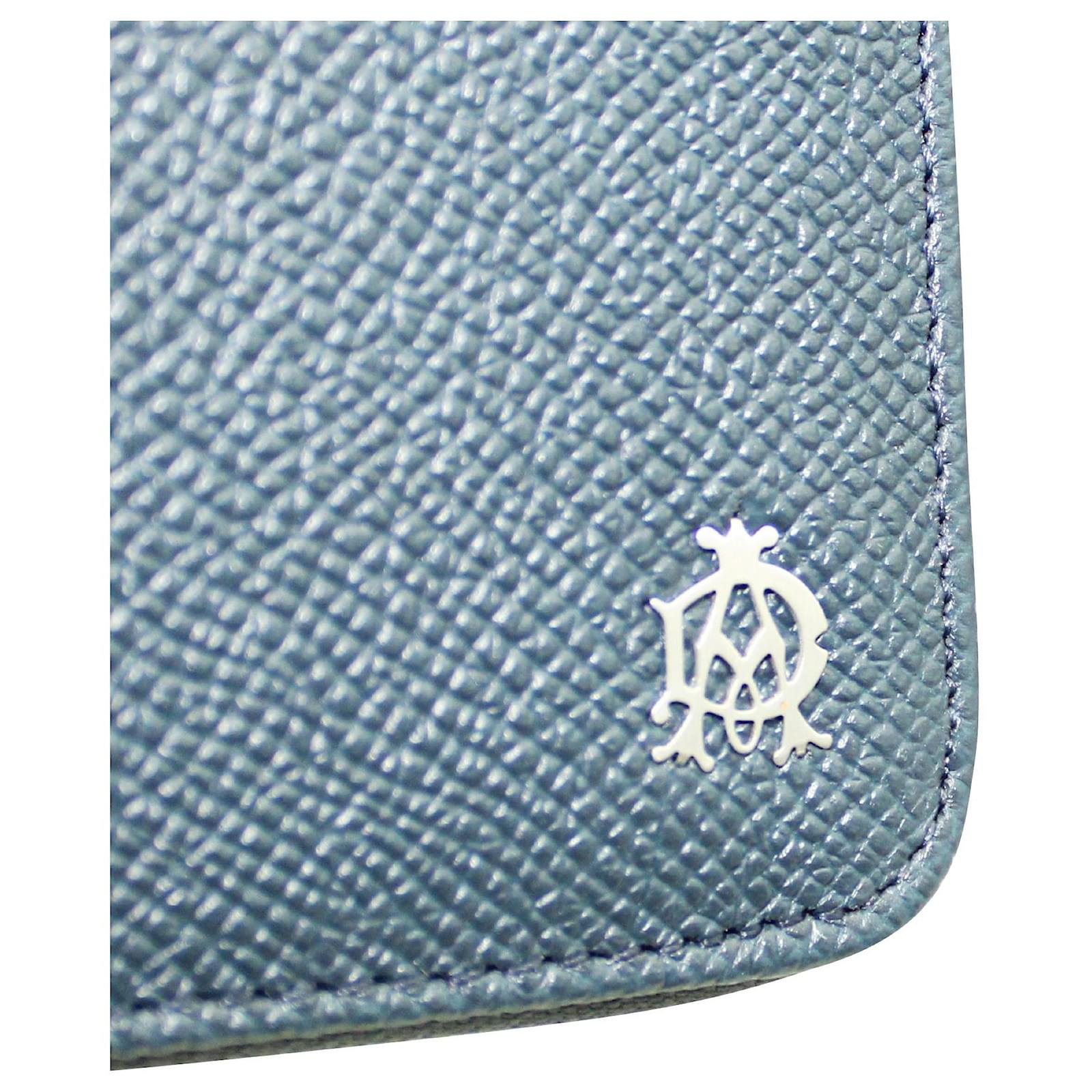 Alfred Dunhill Navy Borudon Organizer Blue Navy blue Leather ref