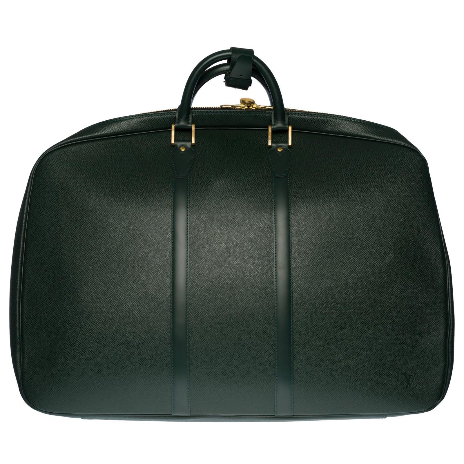 Louis Vuitton, Bags, Authentic Louis Vuitton Paris Sea Green Taiga  Leather Bifold Wallet France Nr