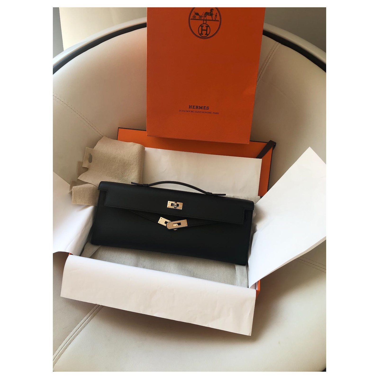 Hermès Kelly cut Black Leather ref.309620 - Joli Closet
