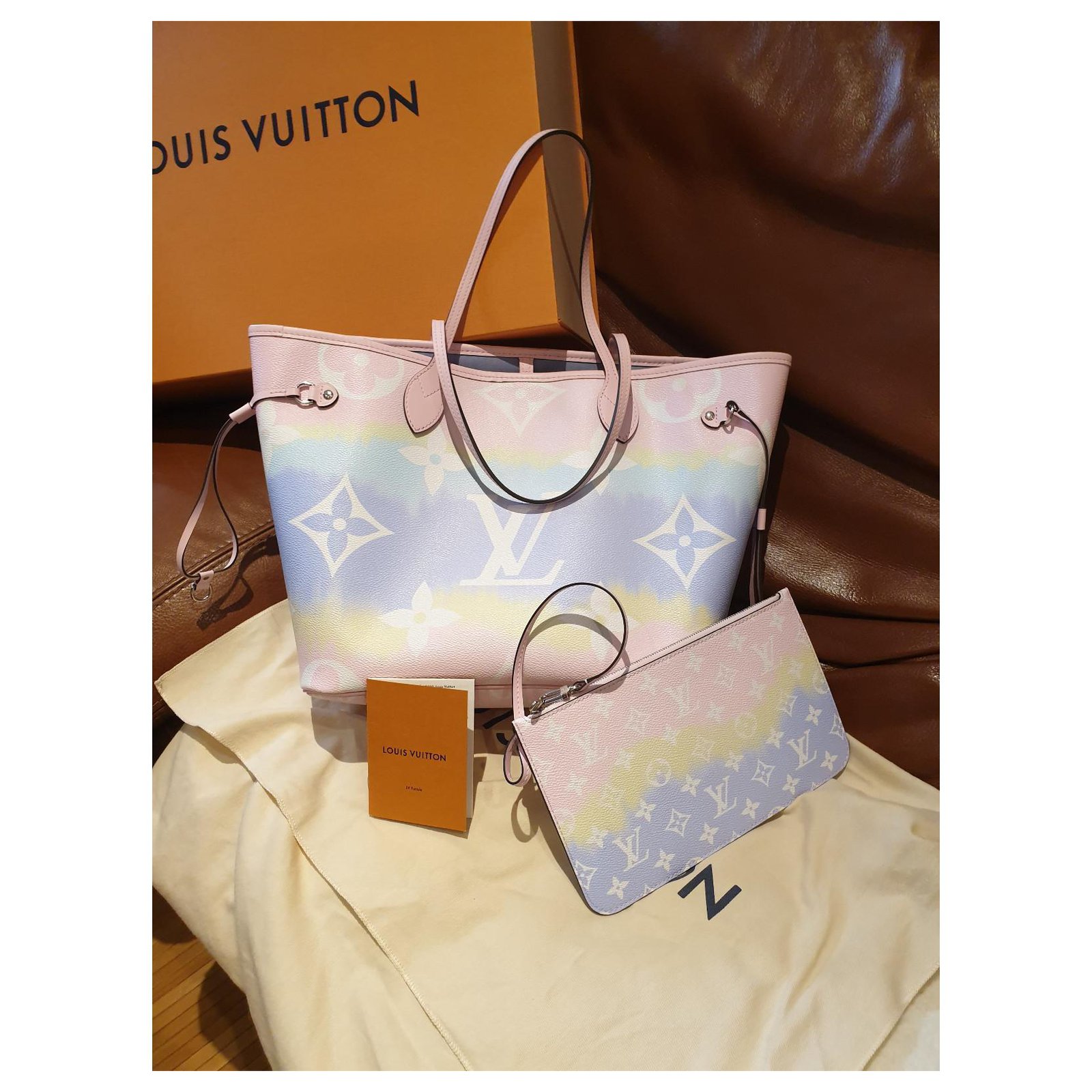 Louis Vuitton 2020 Summer Escale in Pastel Pink Neverfull