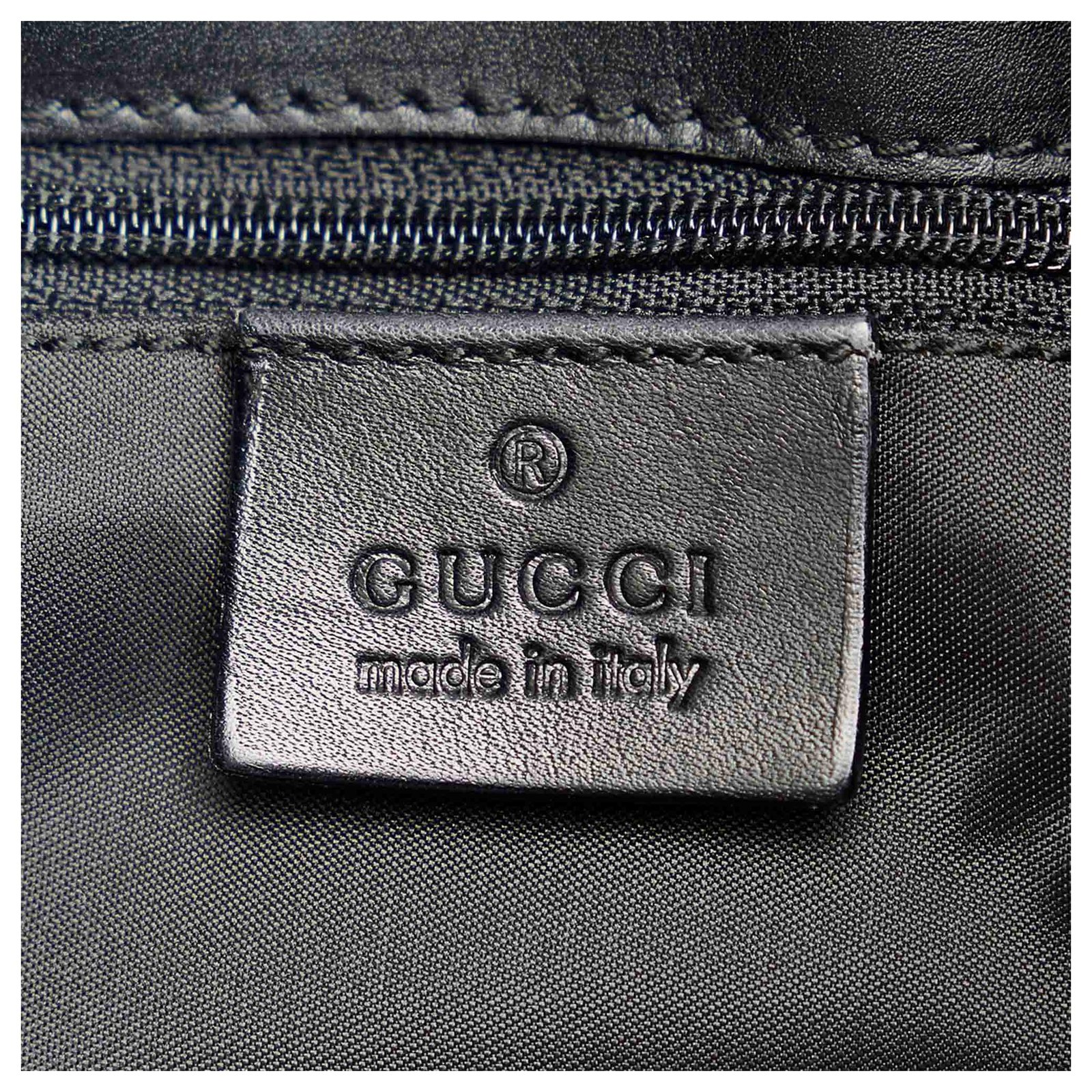 Gucci Black GG Canvas Shoulder Bag Leather Cloth Pony-style calfskin Cloth  ref.336945 - Joli Closet