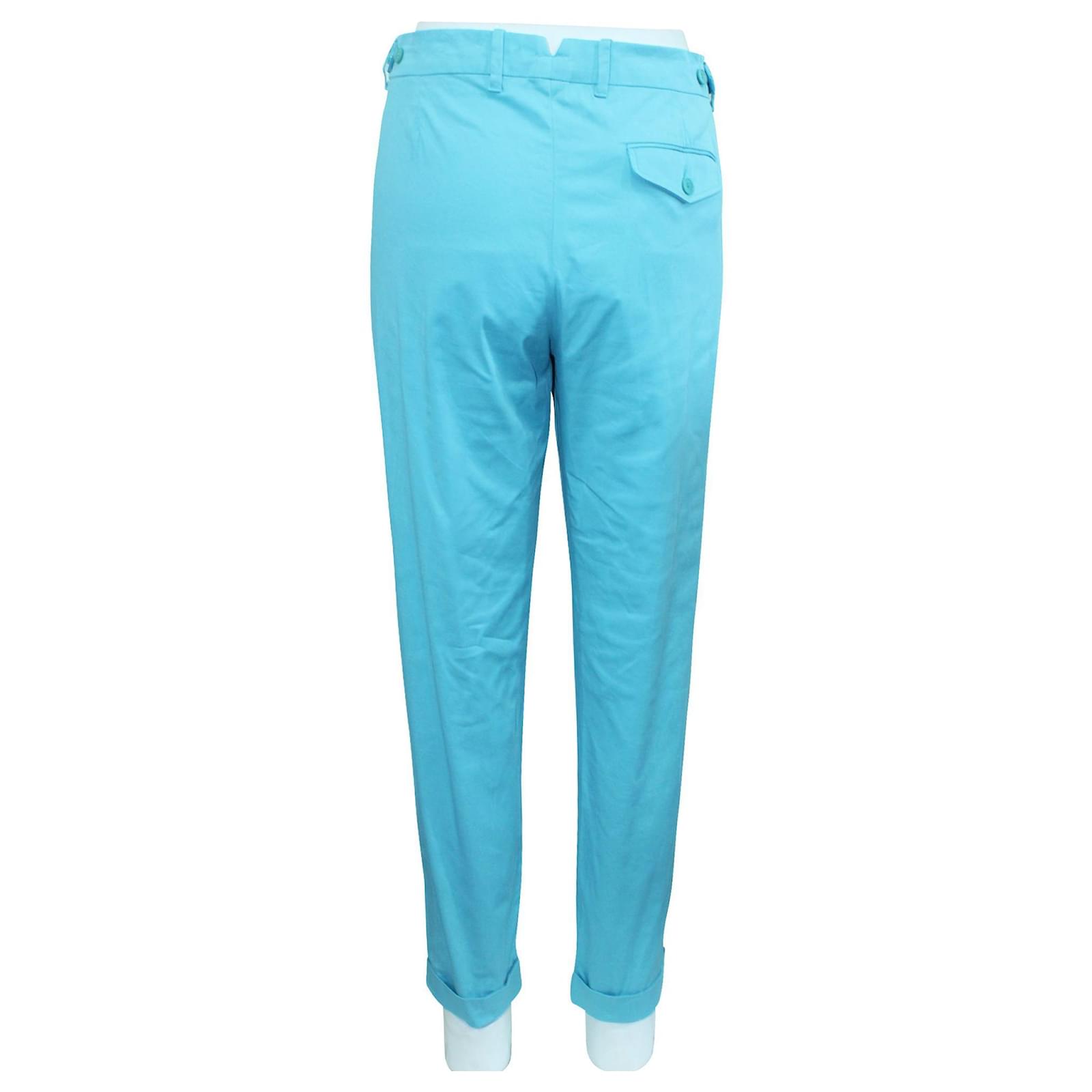 Loro Piana Pantalones celestes Azul Algodón ref.310343 - Joli Closet