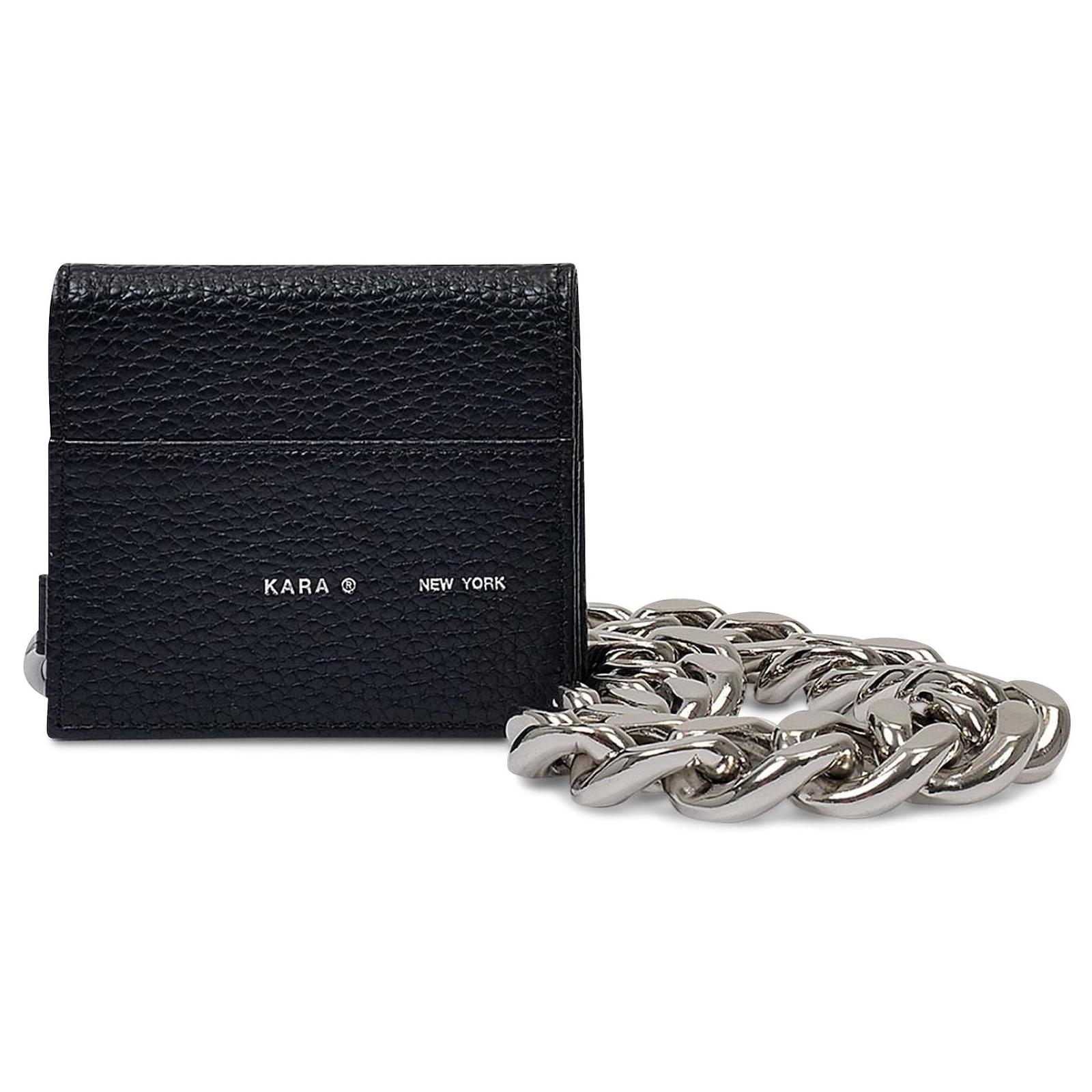 Donna Karan Bifold Wallet in Black Pebble Leather ref.310355 Joli Closet