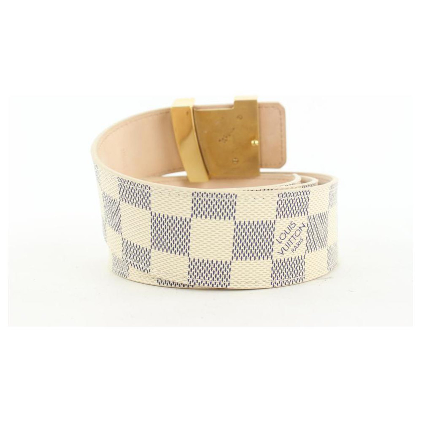 Louis Vuitton 80/32 LV Initiales 40MM Damier Azur Canvas Belt ref.310469 -  Joli Closet