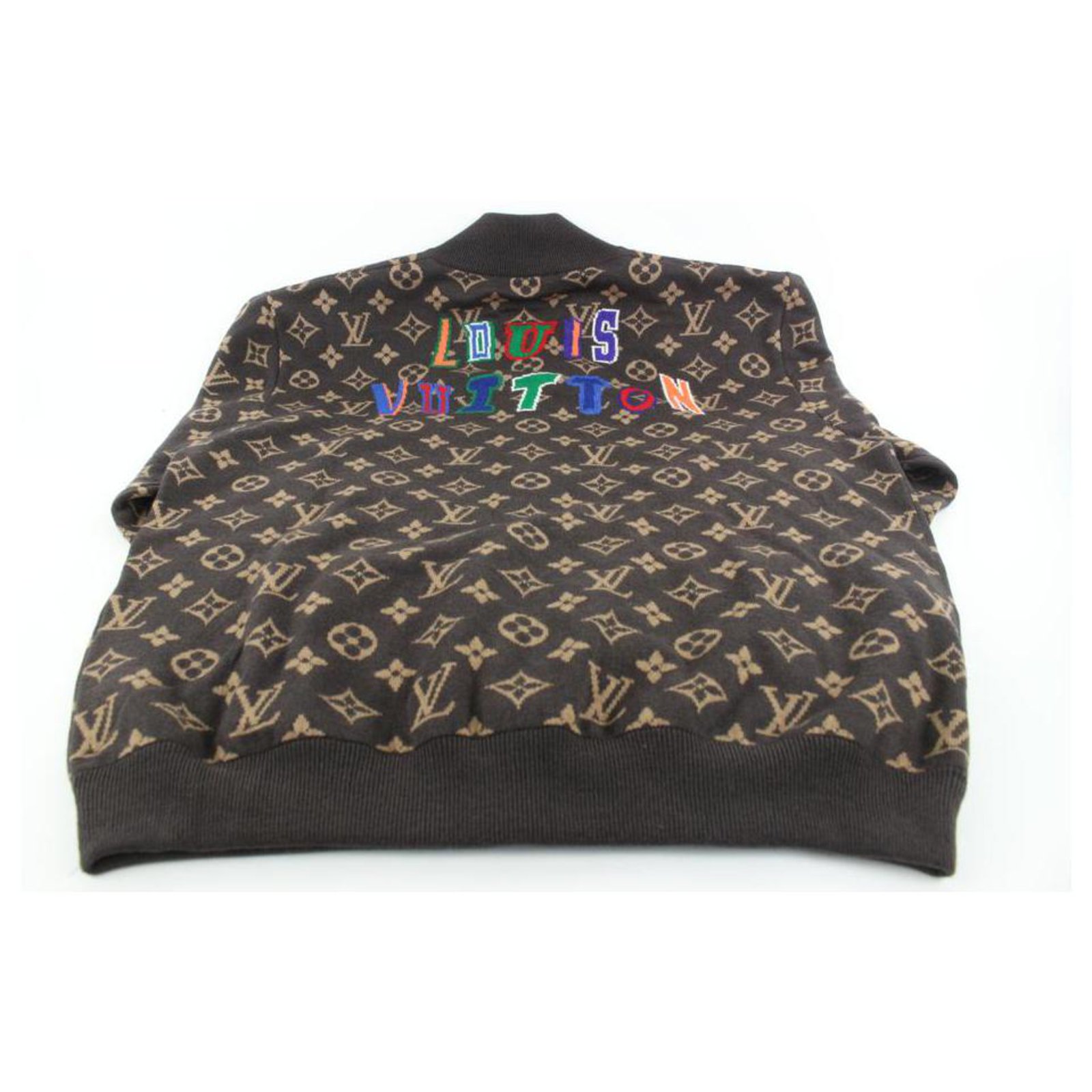 Louis Vuitton Men's Brown NBA Letters Hooded Blouson Jacket