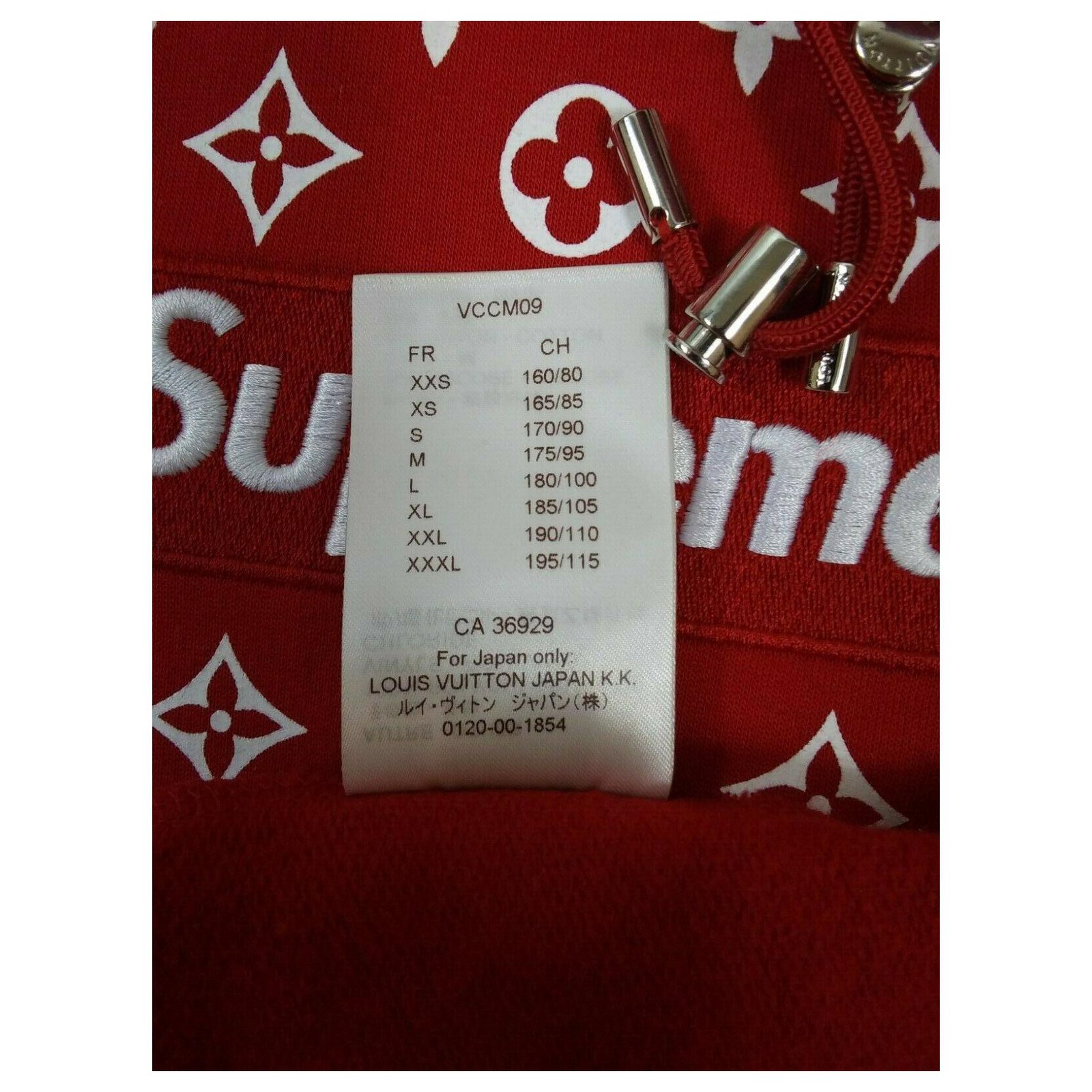 red supreme louis vuitton hoodie