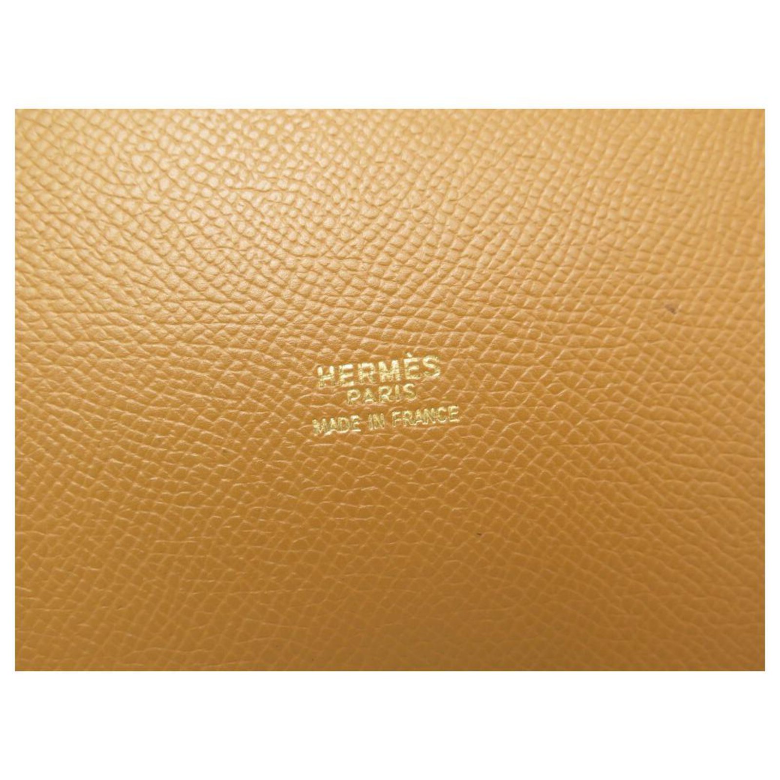 Hermès VINTAGE HERMES BUCKET MARKET BUCKET CANVAS & LEATHER GOLD