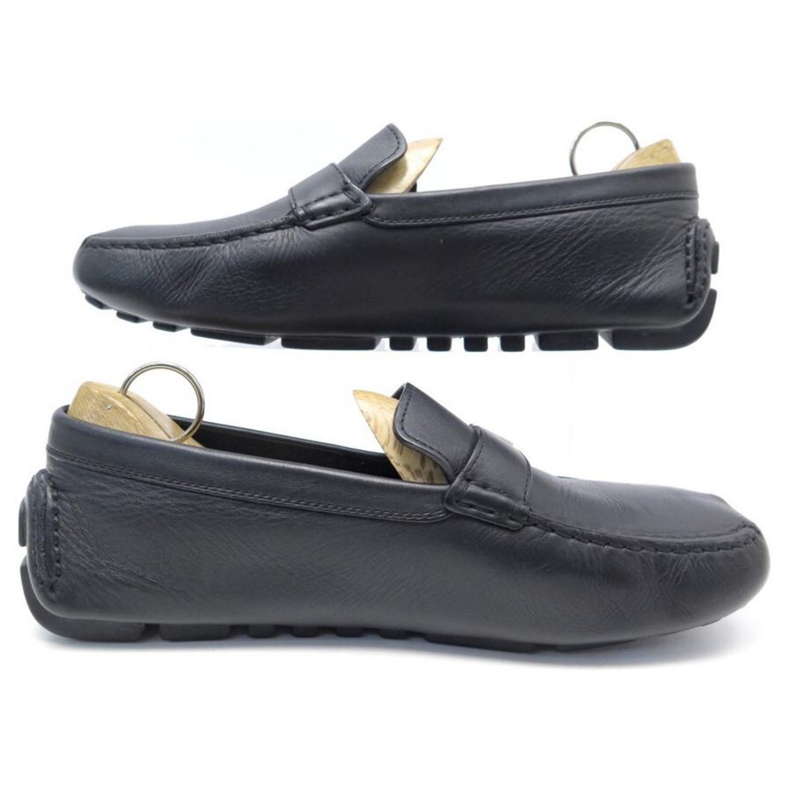 Louis Vuitton Mocassins majeurs Cuir Noir ref.956404 - Joli Closet