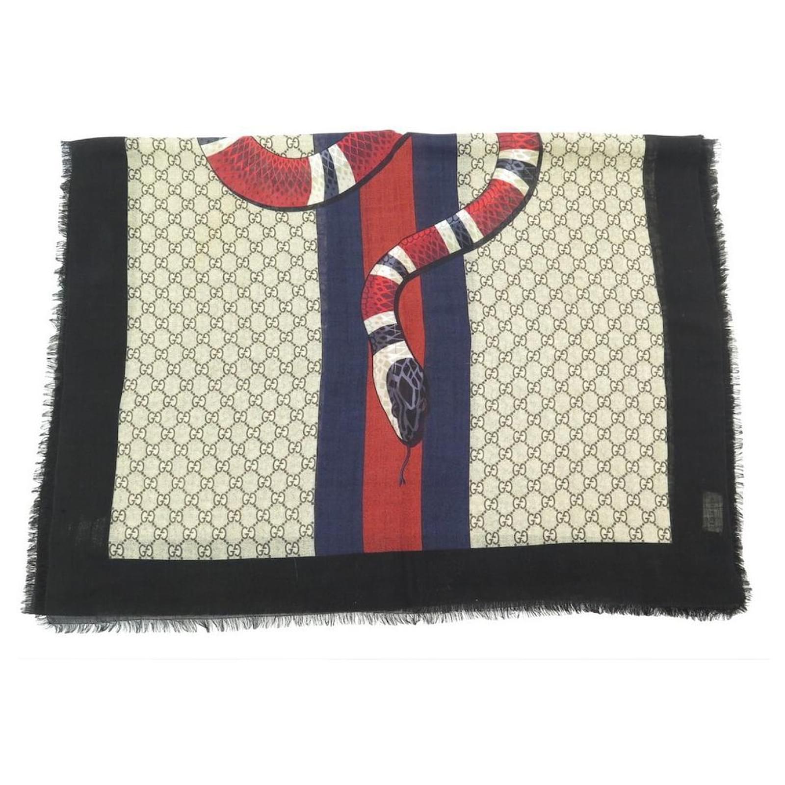 Web And Kingsnake Print Gg Silk Scarf Gucci Kingsnake Scarf Gucci