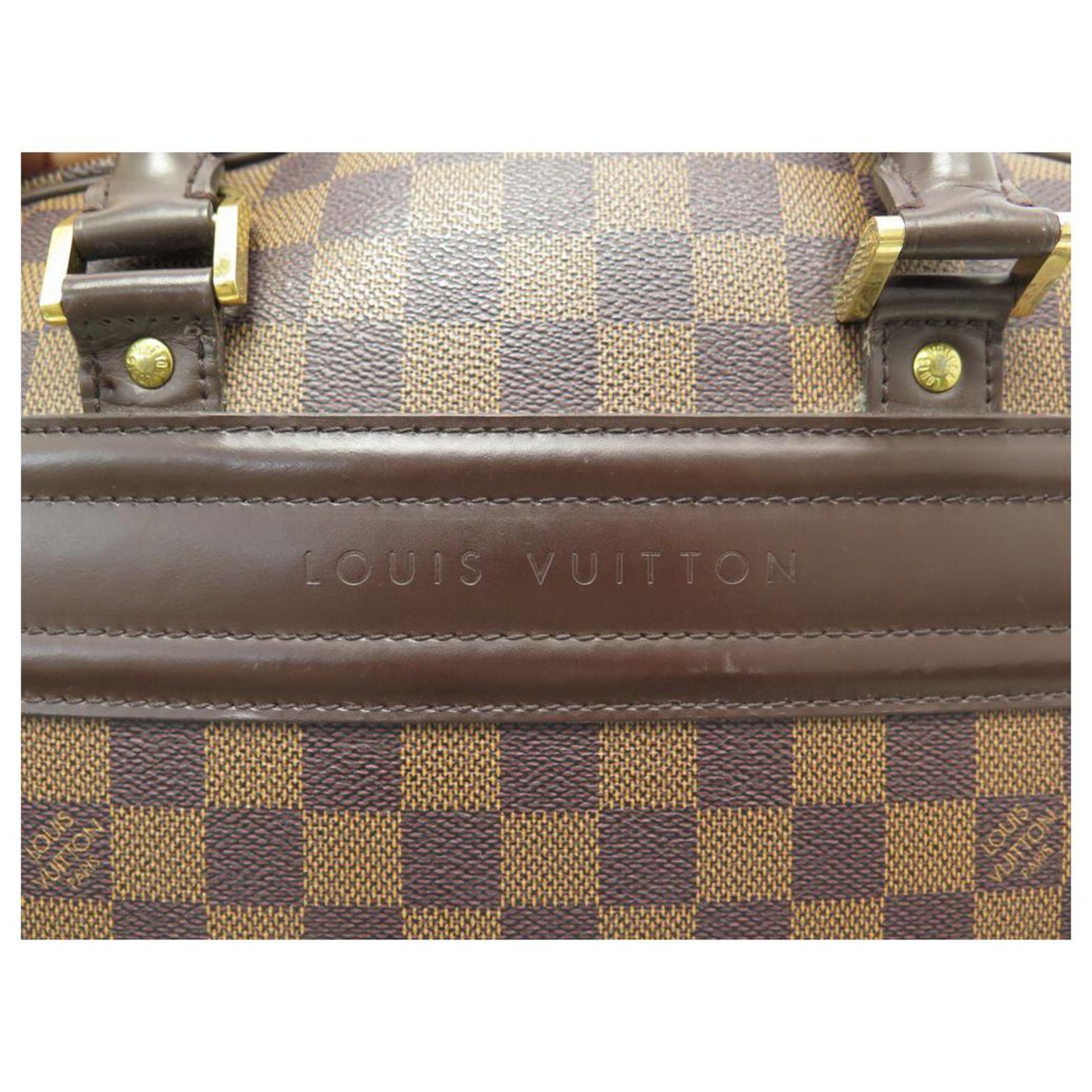 LOUIS VUITTON NOLITA GM HANDBAG 24 HOURS CANVAS DAMIER EBONY TRAVEL BAG  Brown Cloth ref.311601 - Joli Closet