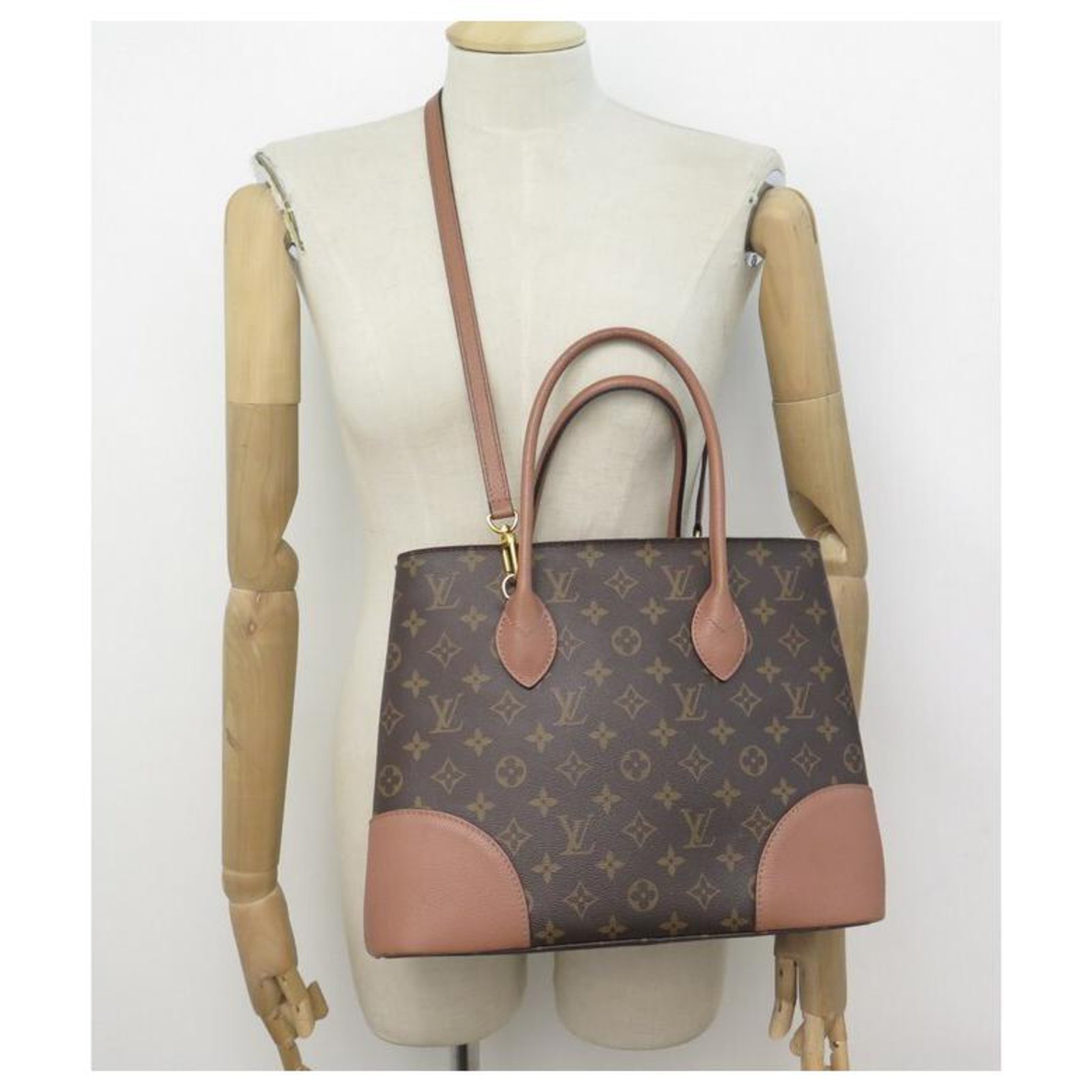 LOUIS VUITTON FLANDRIN CANVAS MONOGRAM CABAS BANDOULIERE HANDBAG