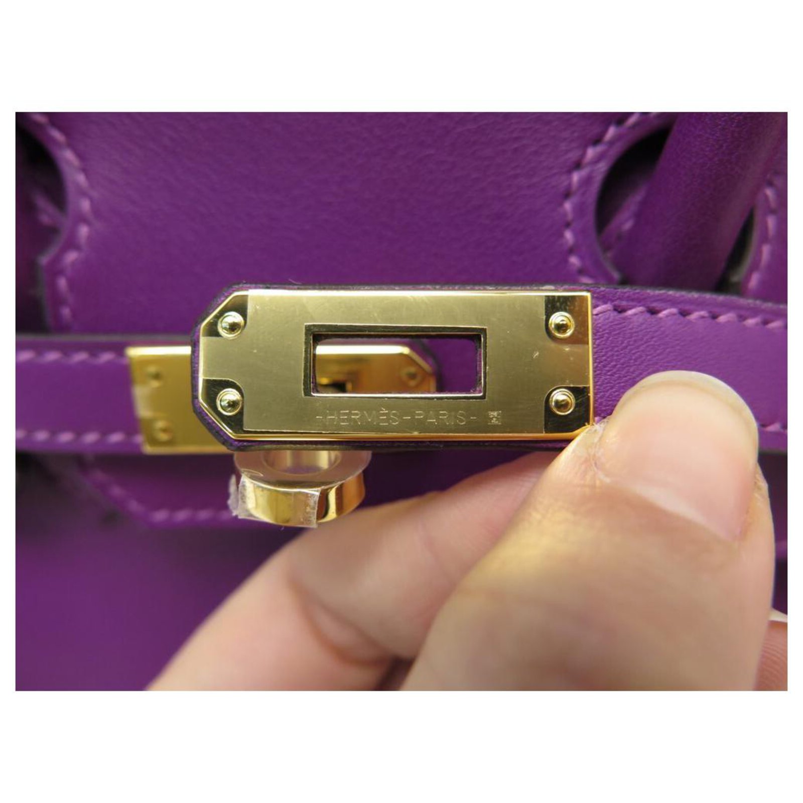 Hermès NEW HERMES BIRKIN HANDBAG 25 PURPLE ANEMONE SWIFT calf leather HAND  BAG BOX ref.311949 - Joli Closet