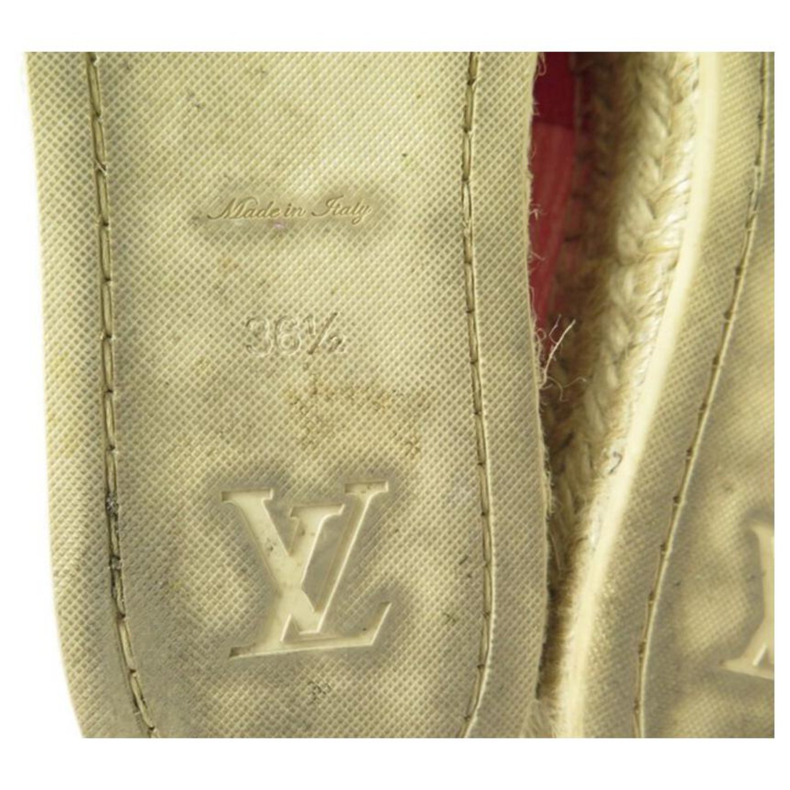 NEW LOUIS VUITTON ESPADRILLES SHOES 36.5 PINK CANVAS SANDAL SHOES Cloth  ref.312016 - Joli Closet