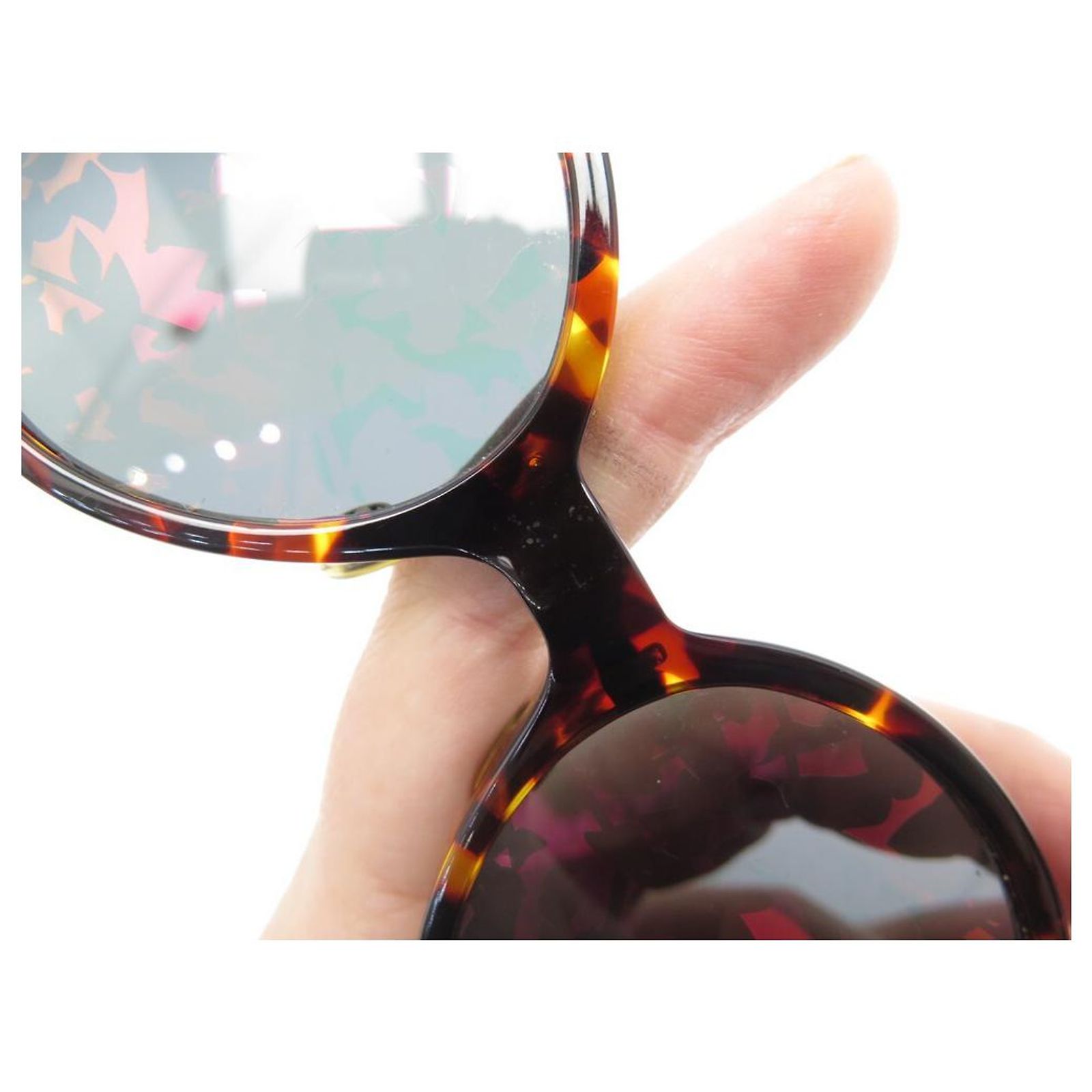 CHRISTIAN DIOR SUNGLASSES UMBRAGE RESIN BROWN SUNGLASSES CHRISTIAN DIOR 52mm Umbrage Round Brown Tortoise Shell  main image 2