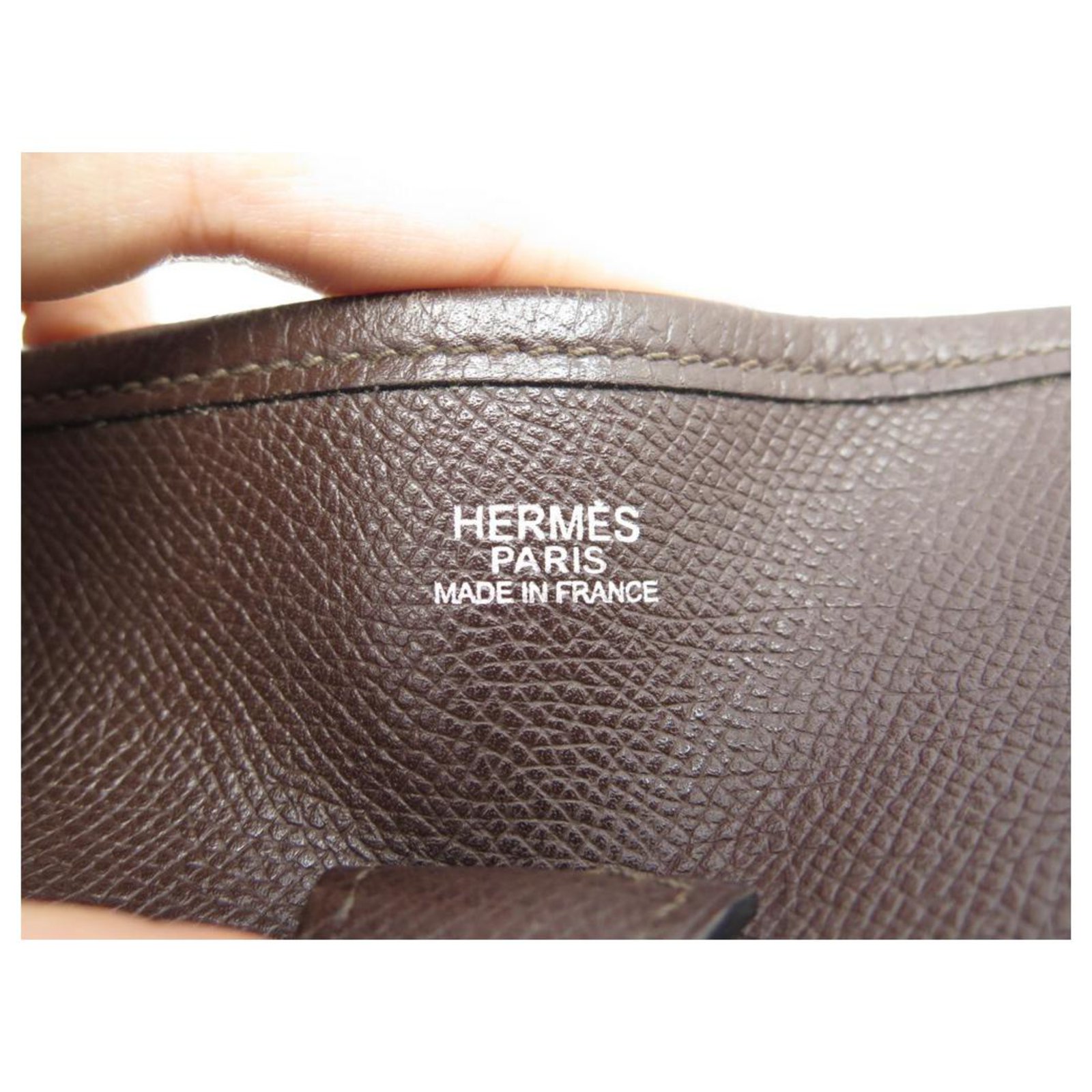 Hermès HERMES EVELYNE I HANDBAG 29 MM SHOULDER STRAP COURCHEVEL BROWN BAG  Leather ref.312100 - Joli Closet
