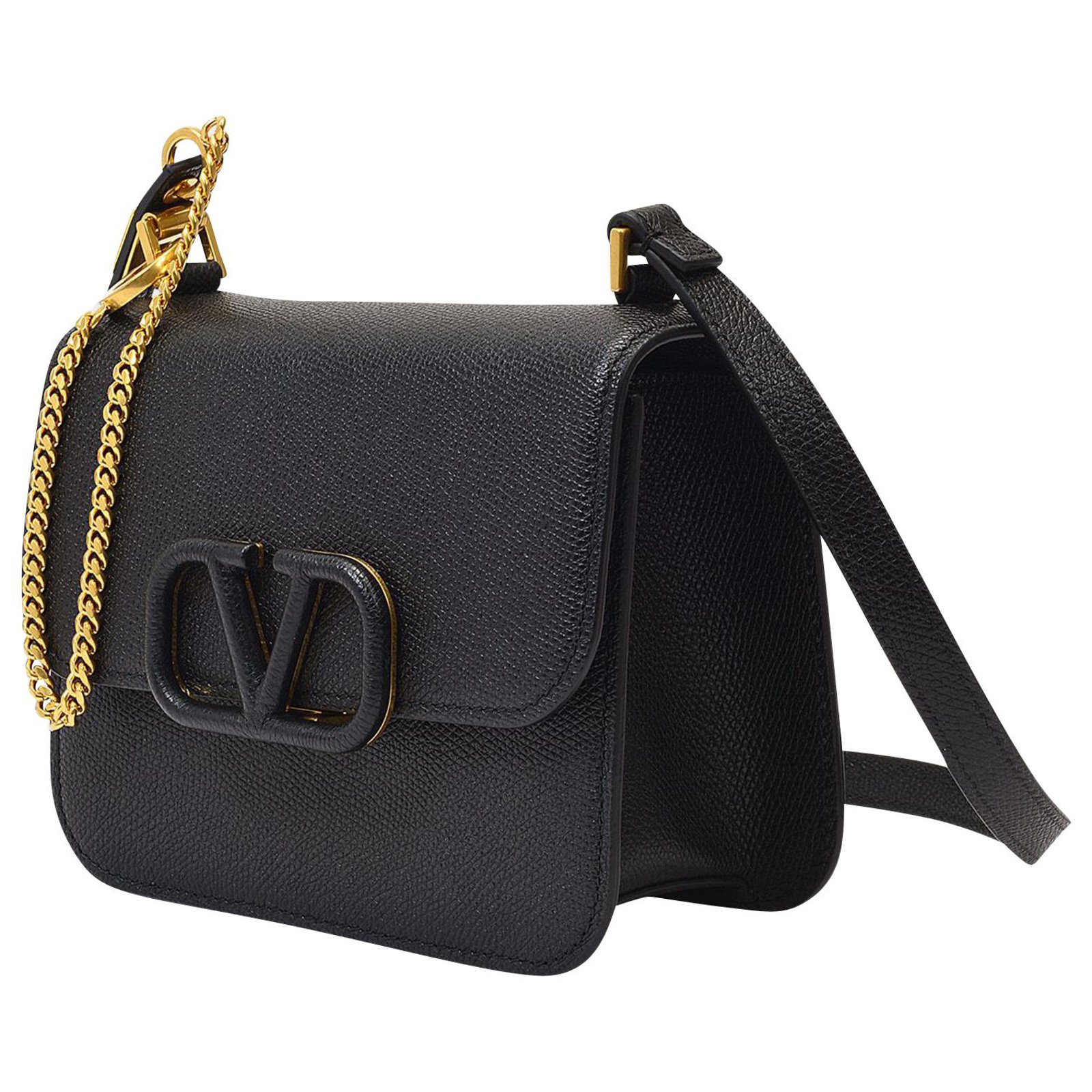 Valentino Garavani Shoulder Bag Vsling Small in Black Leather ref.313830 -  Joli Closet