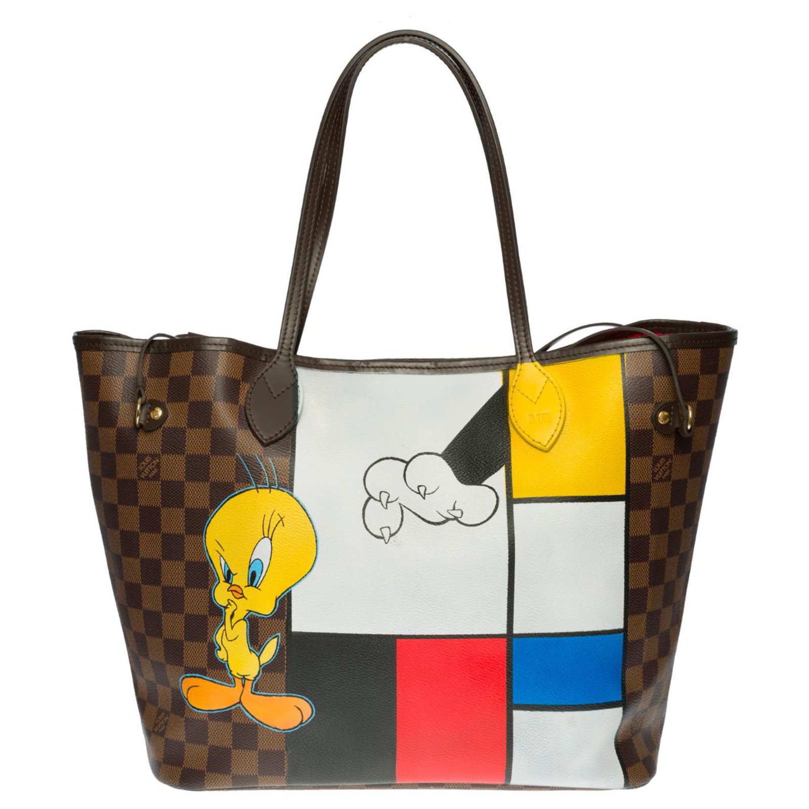 Splendid Louis Vuitton Neverfull MM tote bag with ebony
