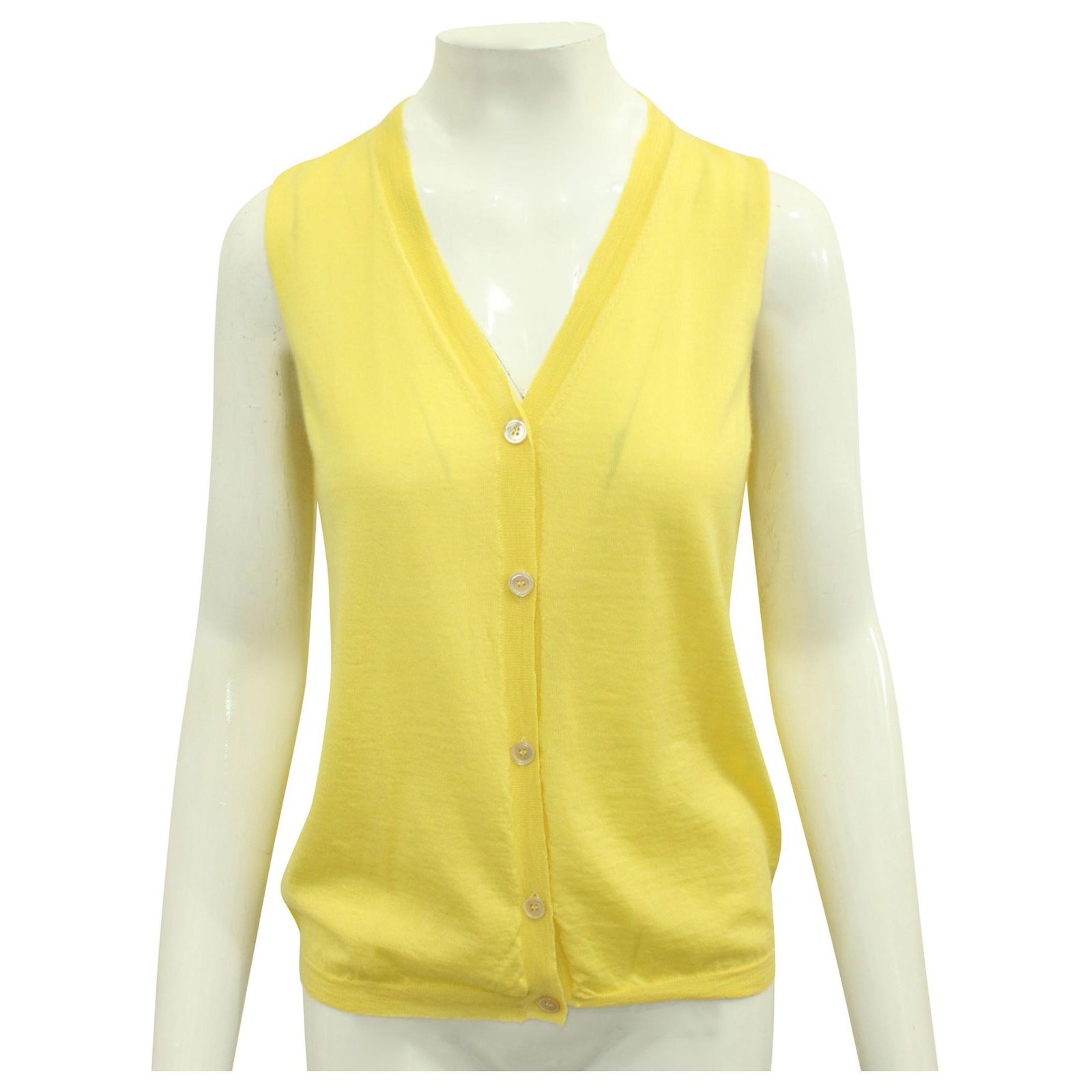 Marni Yellow Cashmere Vest Wool ref.314562 - Joli Closet