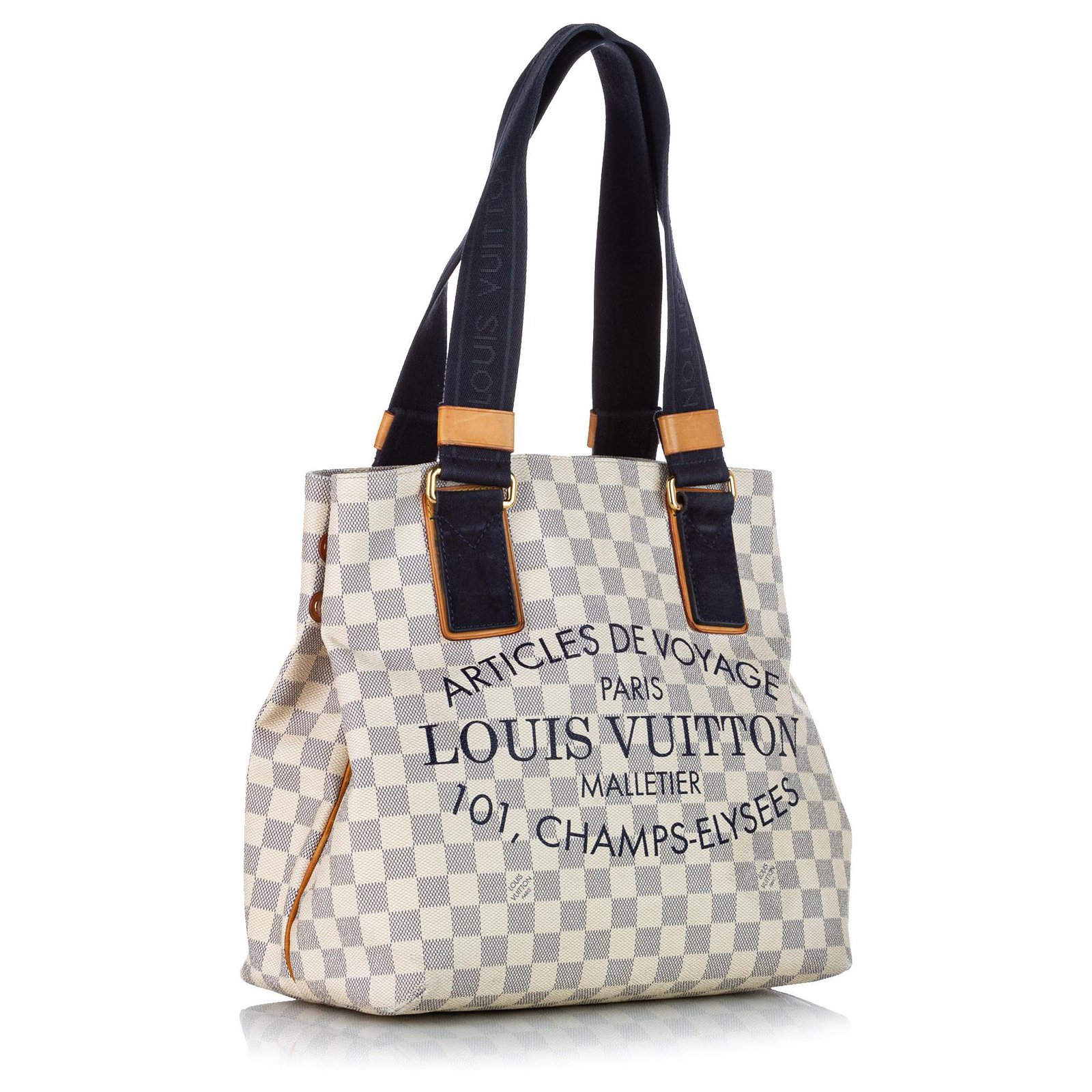 Louis Vuitton White Damier Azur Beach Cabas PM Blue Cloth ref.314673 - Joli  Closet