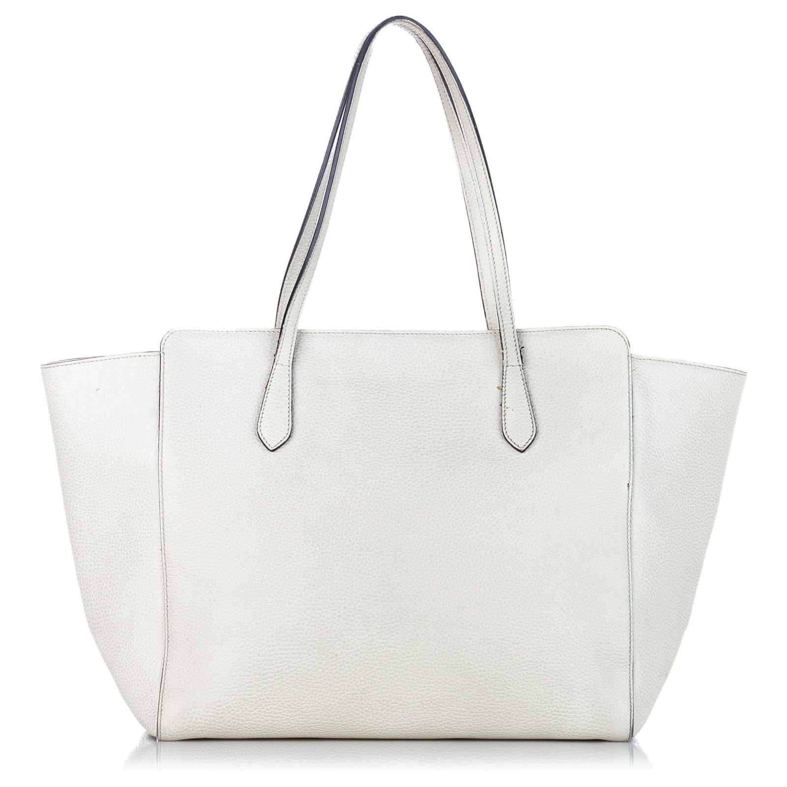 Gucci White Leather Swing Tote Cream Pony-style calfskin ref.314752 ...