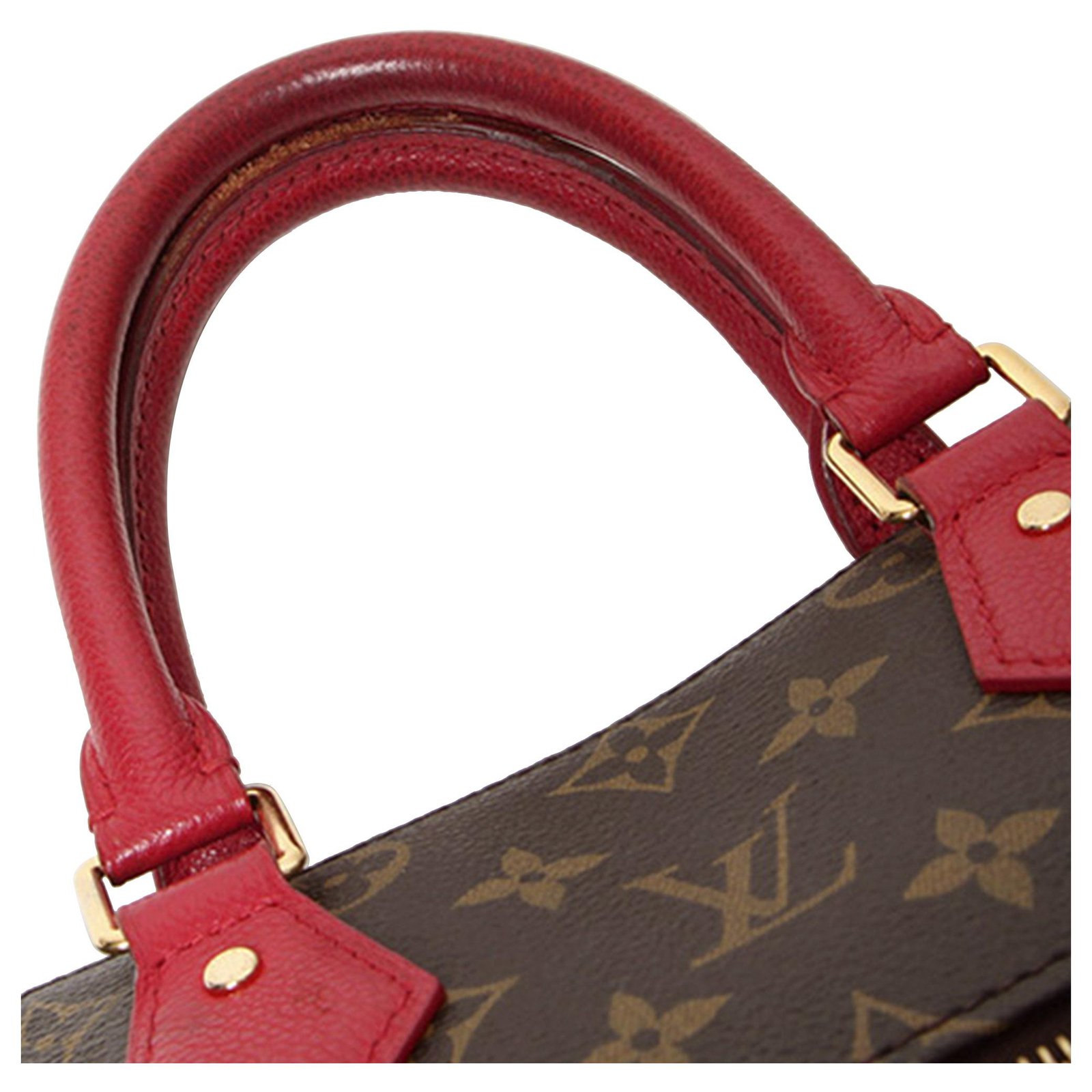 Louis Vuitton Brown Monogram Tournelle PM Red Leather Cloth Pony-style  calfskin ref.315357 - Joli Closet