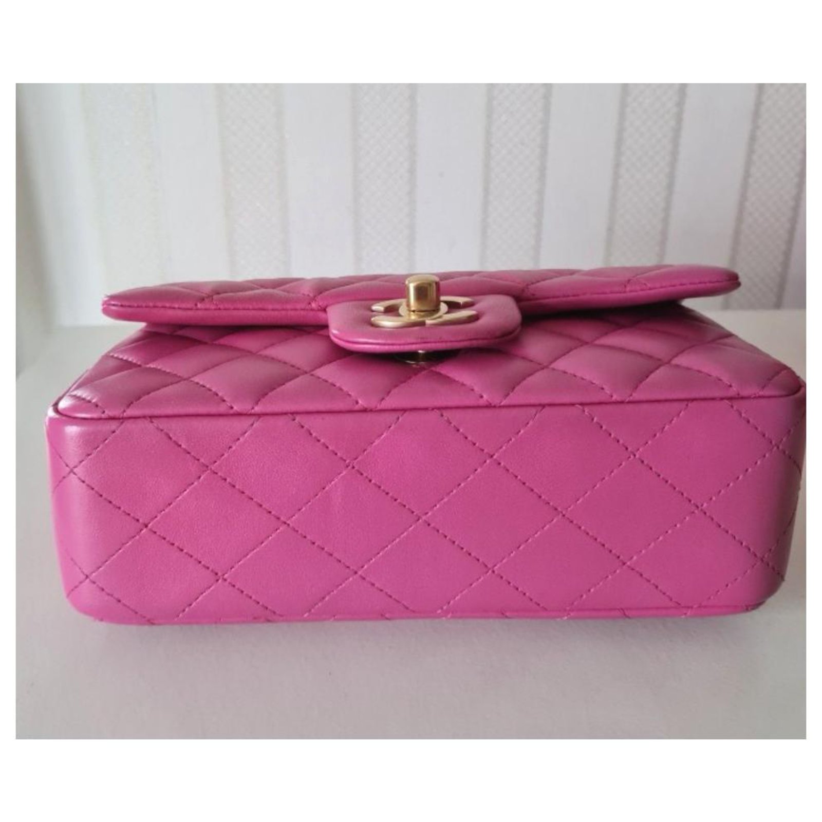 Chanel Pink Mini Timeless Classic flap bag Leather ref.315387