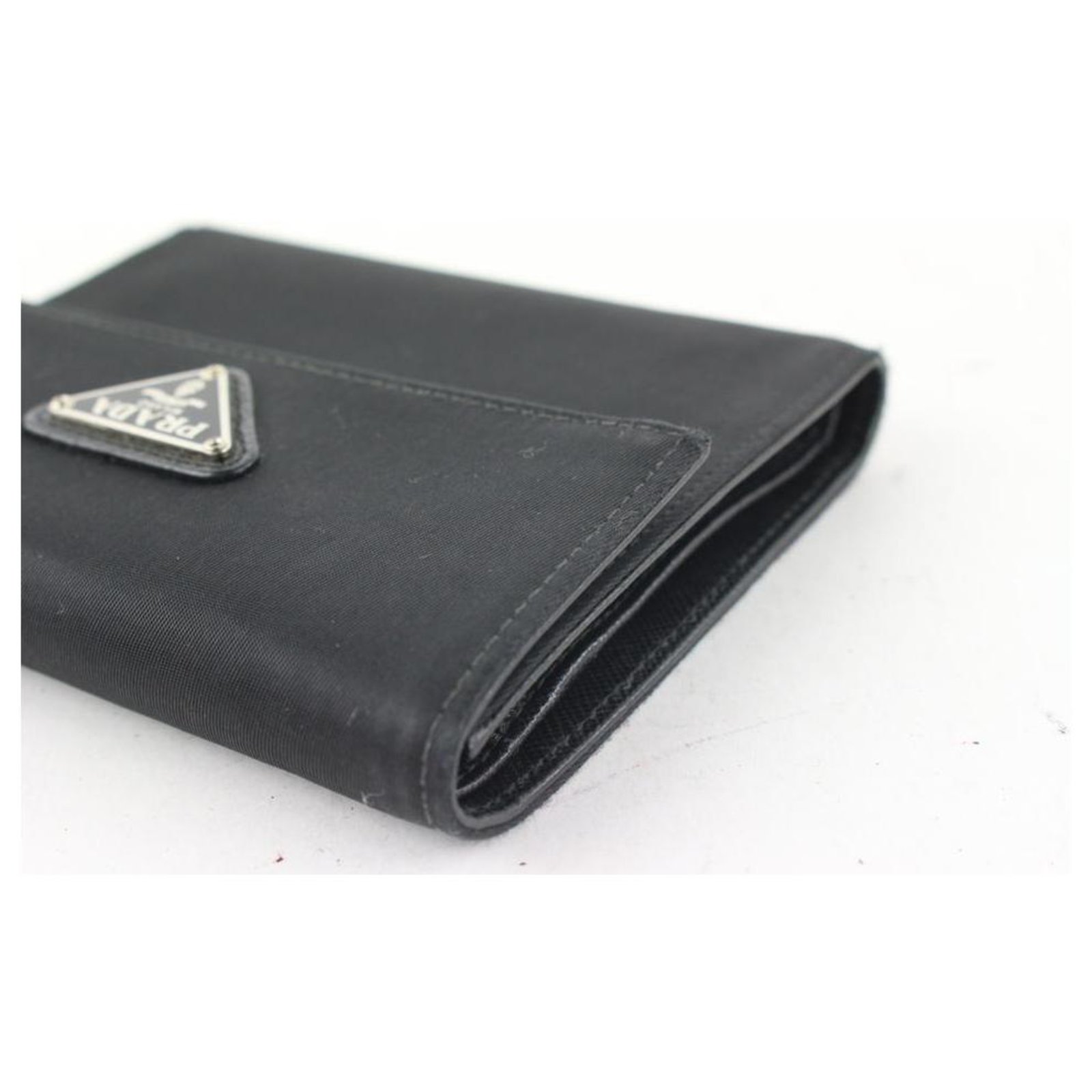Tessuto leather wallet Prada Black in Leather - 10950468