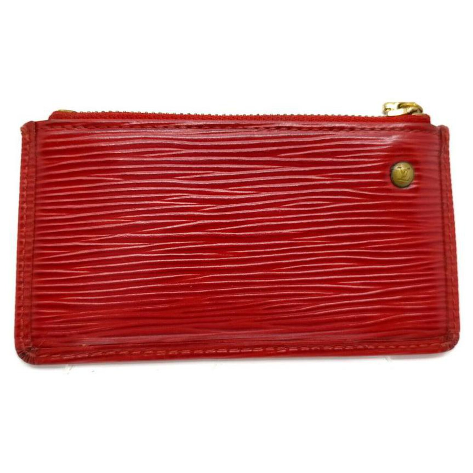 Louis Vuitton, Bags, Louis Vuitton Red Epi Leather Porte Cles Key Pouch  Keychain