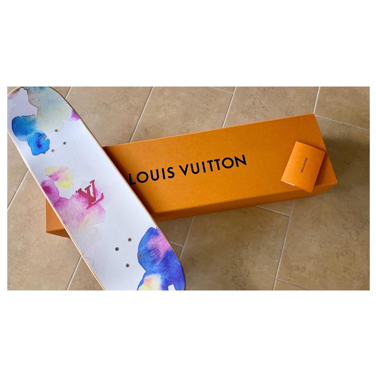 Louis Vuitton Watercolor Skateboard Brand New!