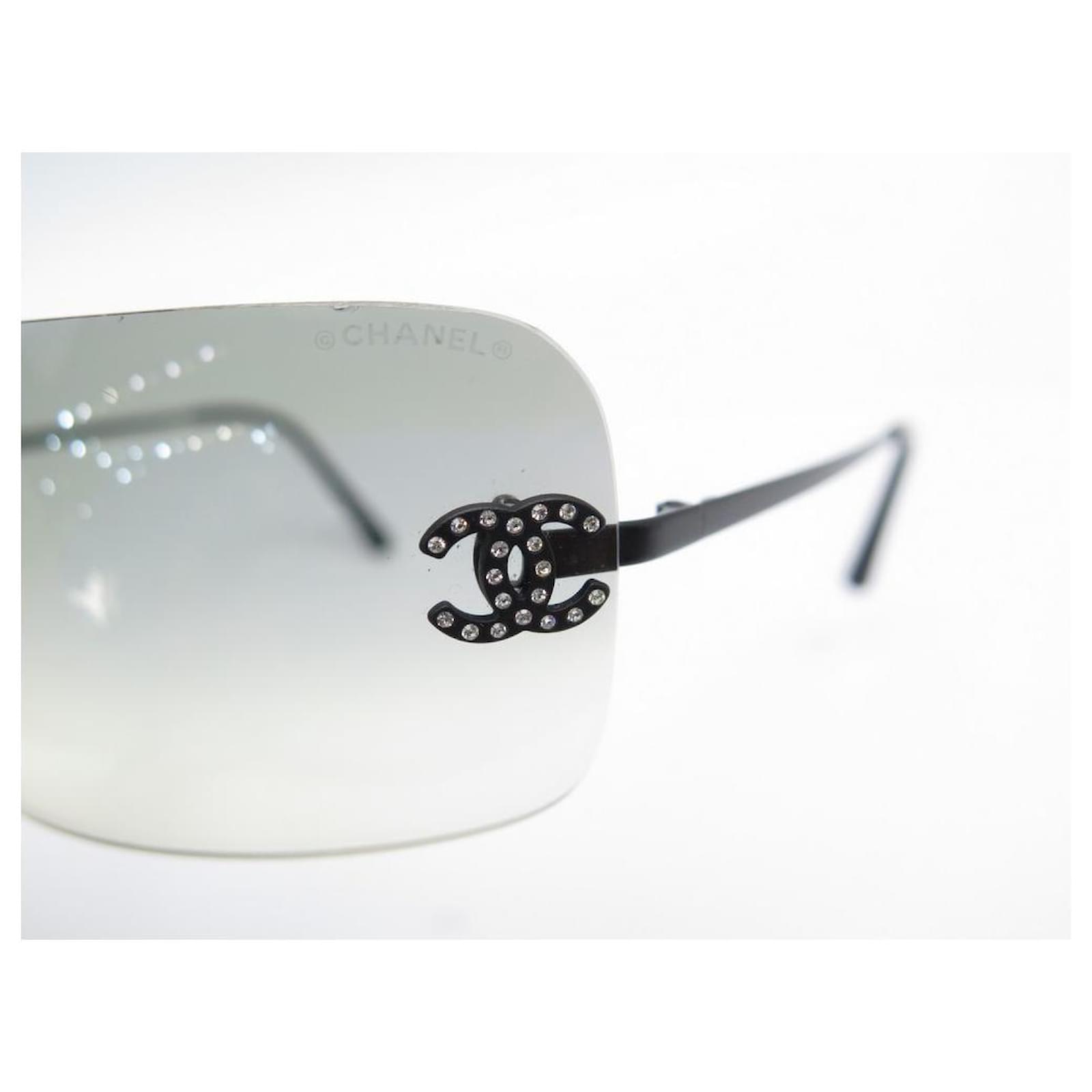 Chanel sunglasses 4017 LOGO CC STRASS BLACK METAL SUNGLASSES BOX