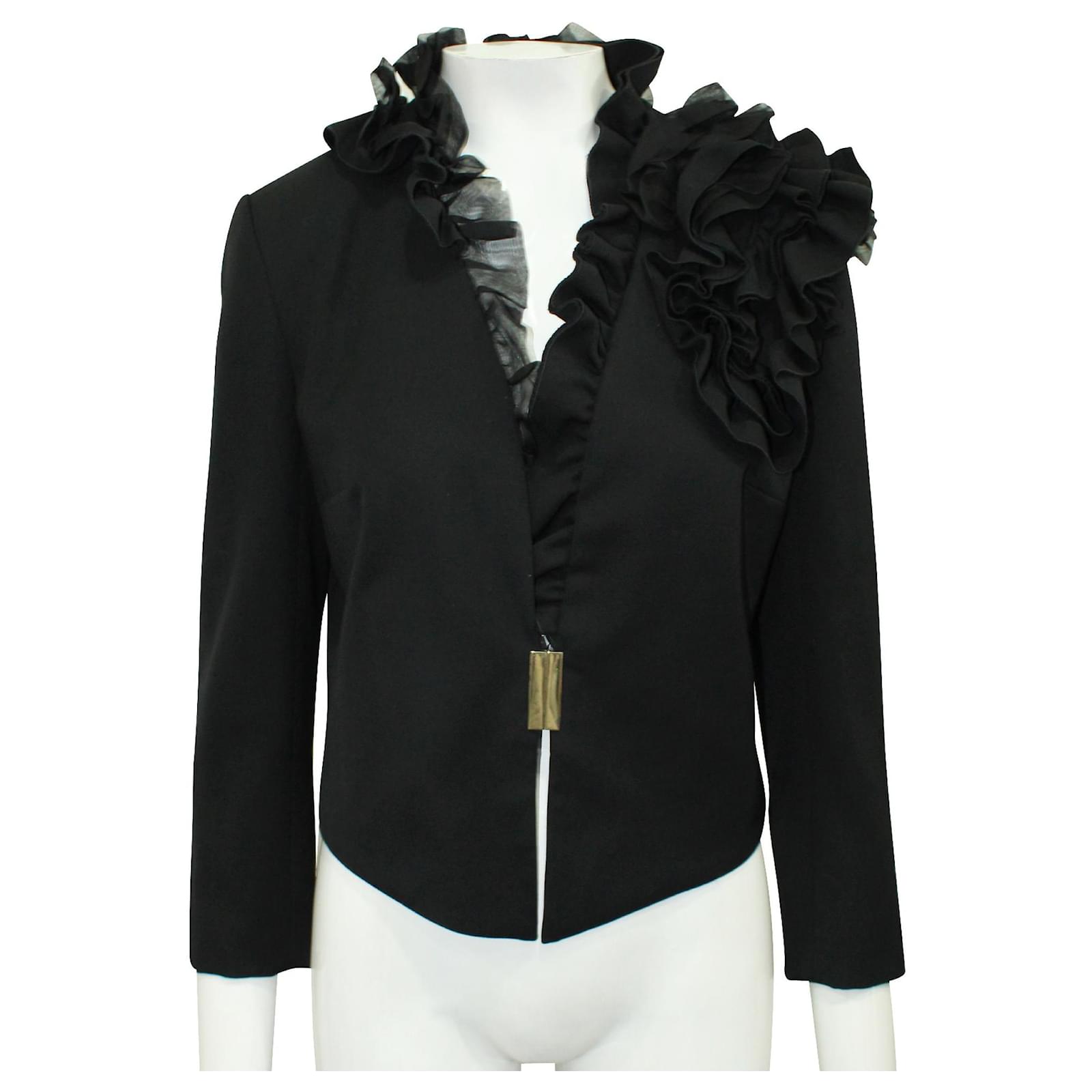 blazer with ruffles