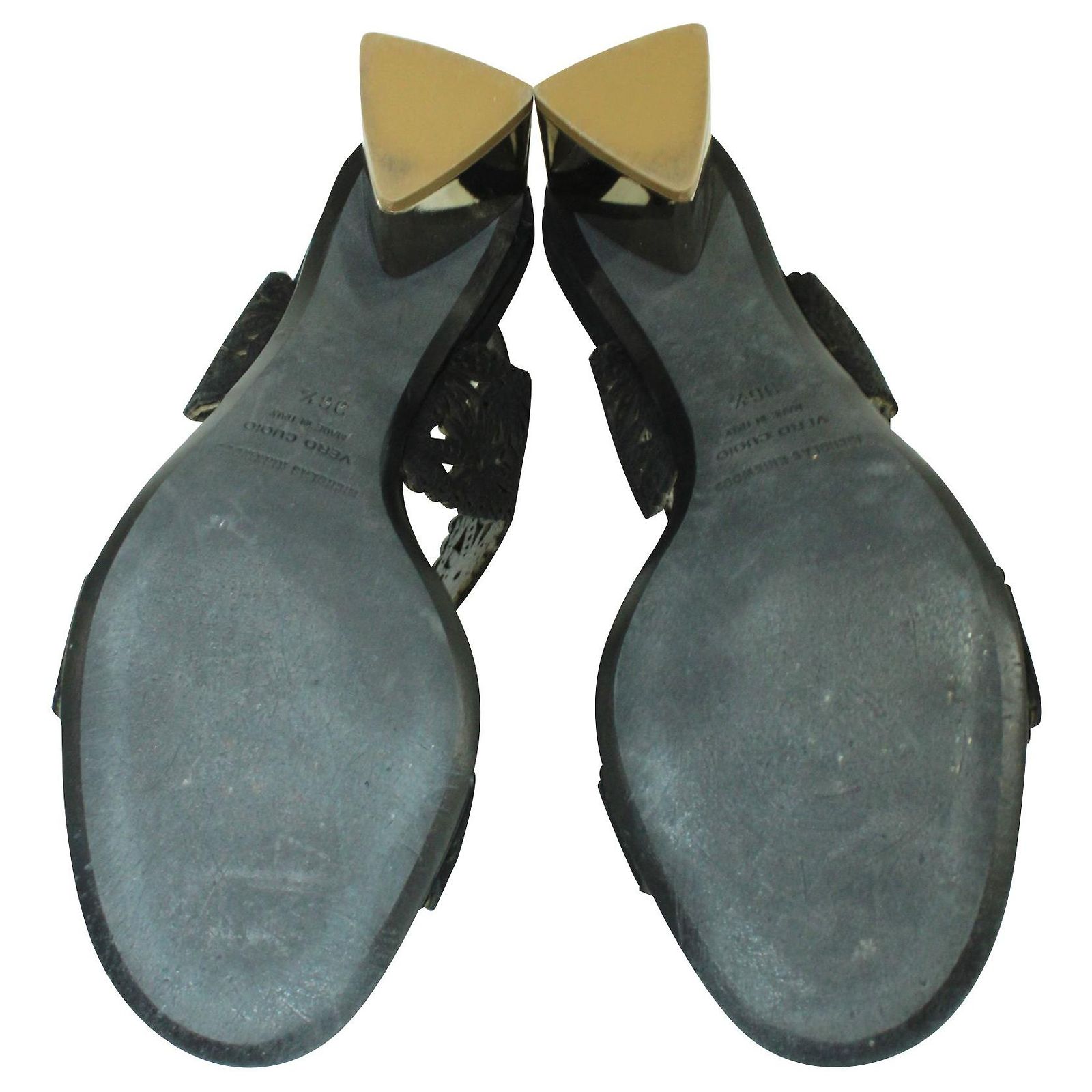 Nicholas Kirkwood BlackSilver Laser Suede and Patent Leather  NICHOLAS KIRKWOOD laser cut leather sandals main image 1