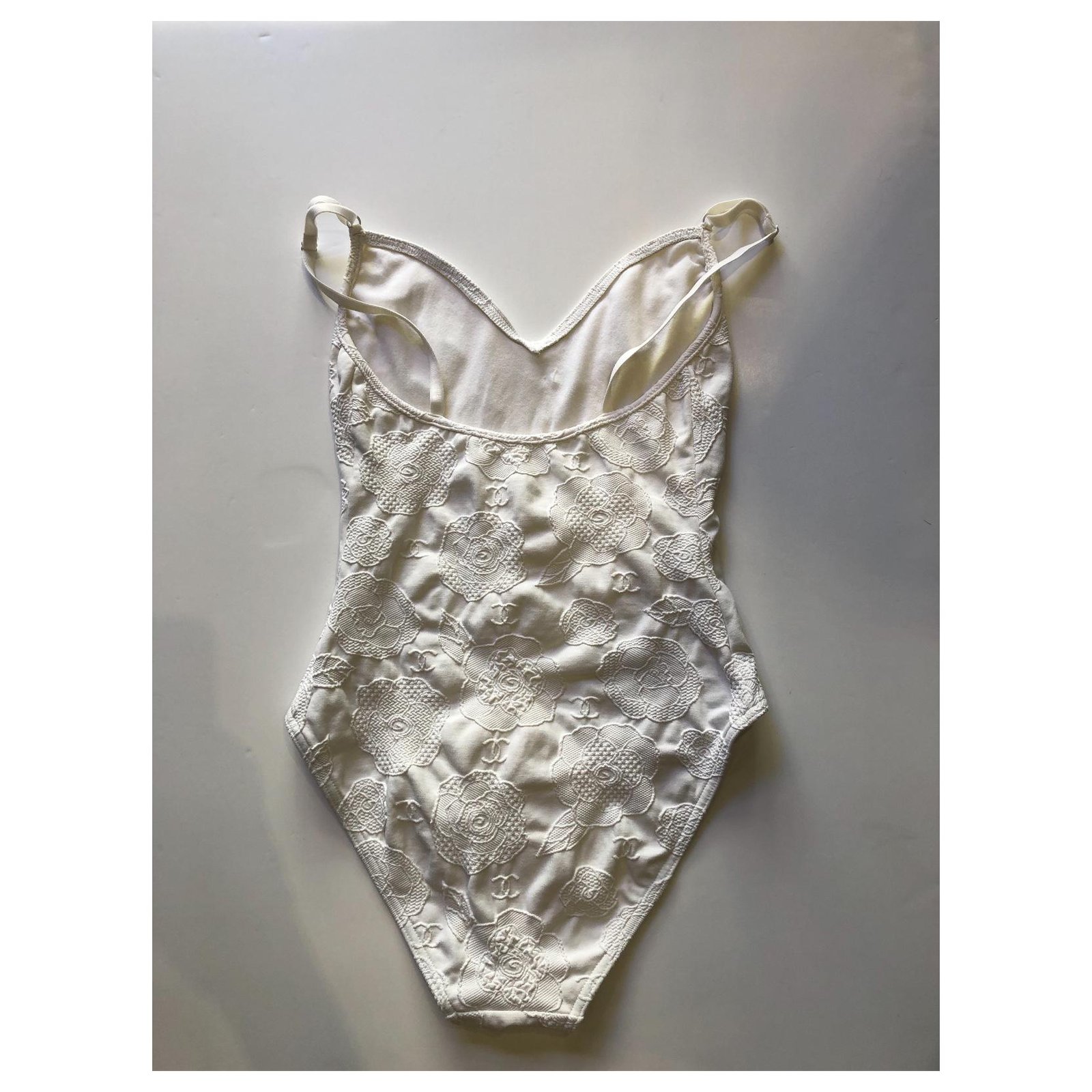 Chanel One piece swimsuit White Lycra ref.317176 - Joli Closet