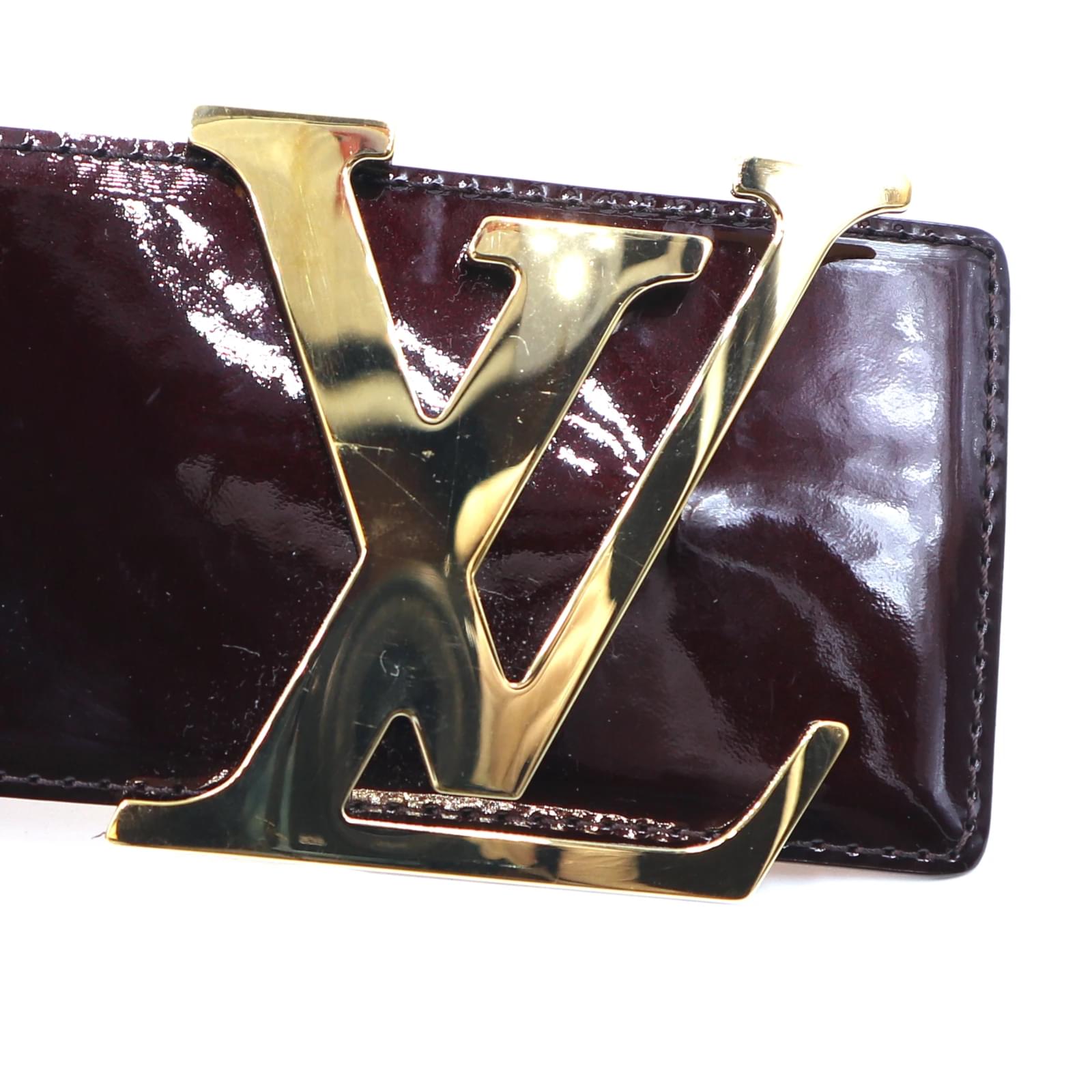 Louis Vuitton Amarante Vernis Leather Wide Intiales Belt Size 75/30 -  Yoogi's Closet