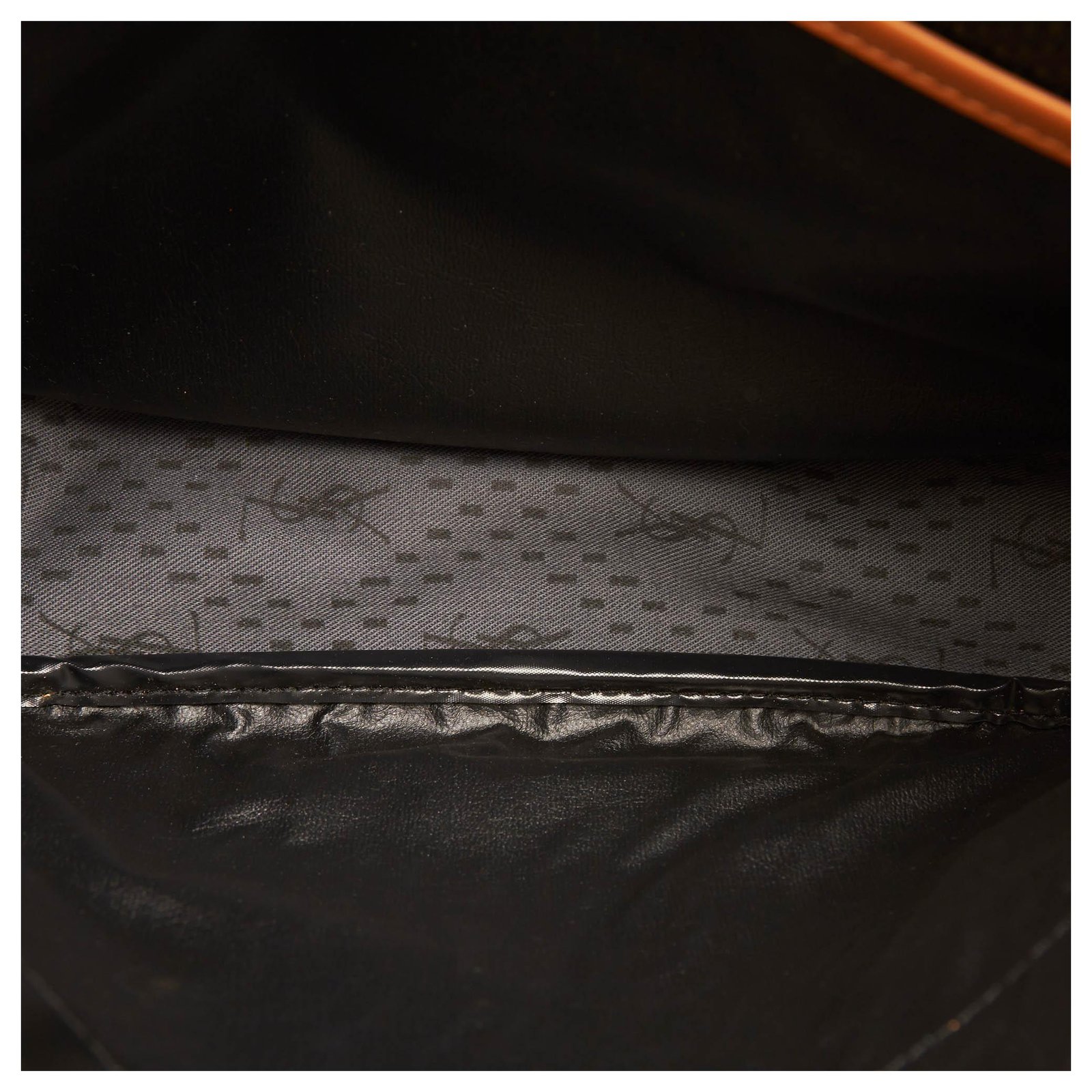 Saint Laurent Black Coated Canvas Crossbody Bag Brown Leather Cloth  Pony-style calfskin Cloth ref.480730 - Joli Closet