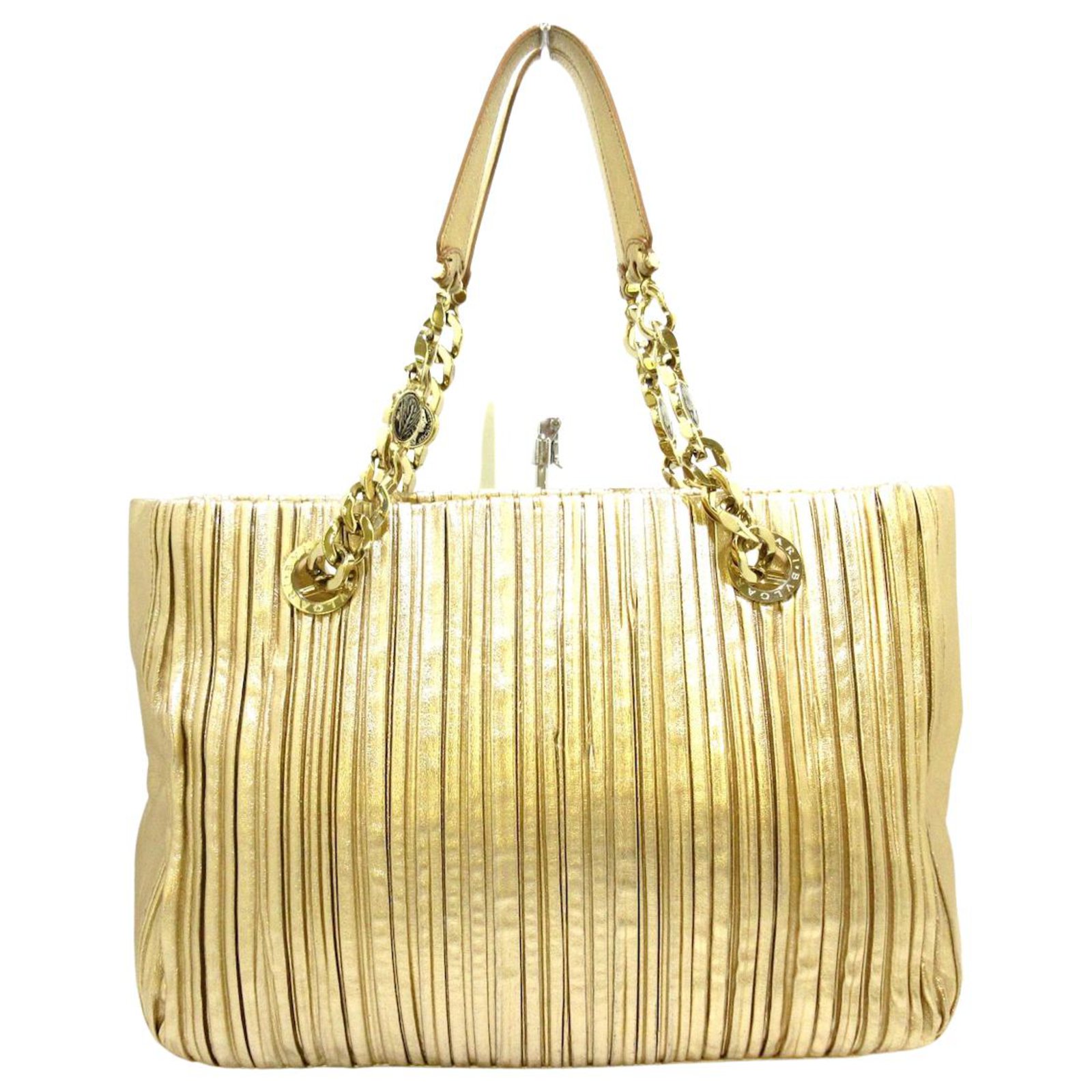 Bulgari BVLGARI shoulder bag Golden Leather  - Joli Closet