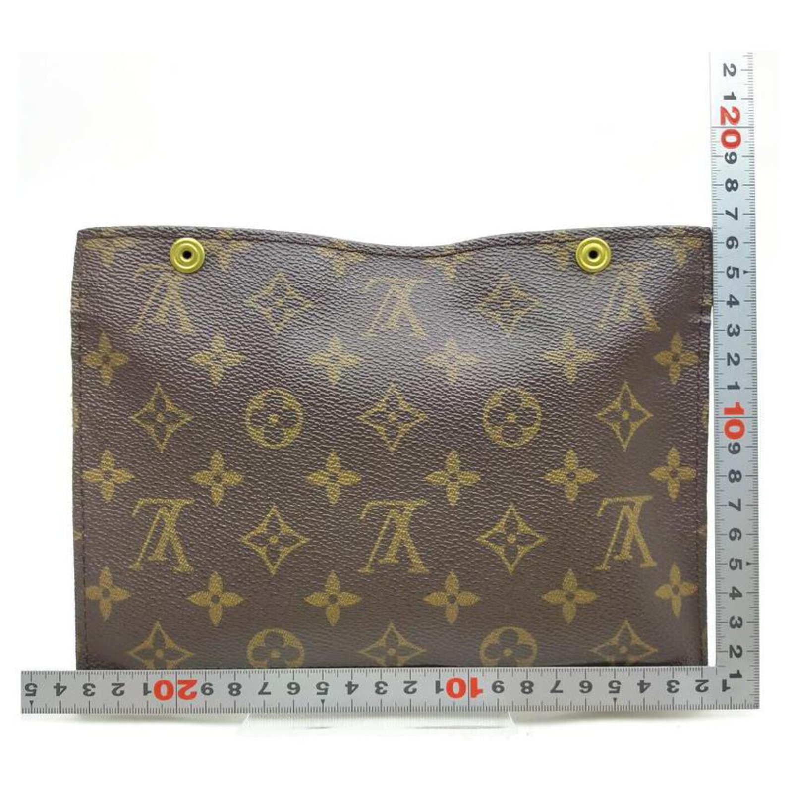 Louis Vuitton, Bags, Louis Vuitton Brown Lv Logo Inner Snap Pouch For  Randonnee Bag Nu