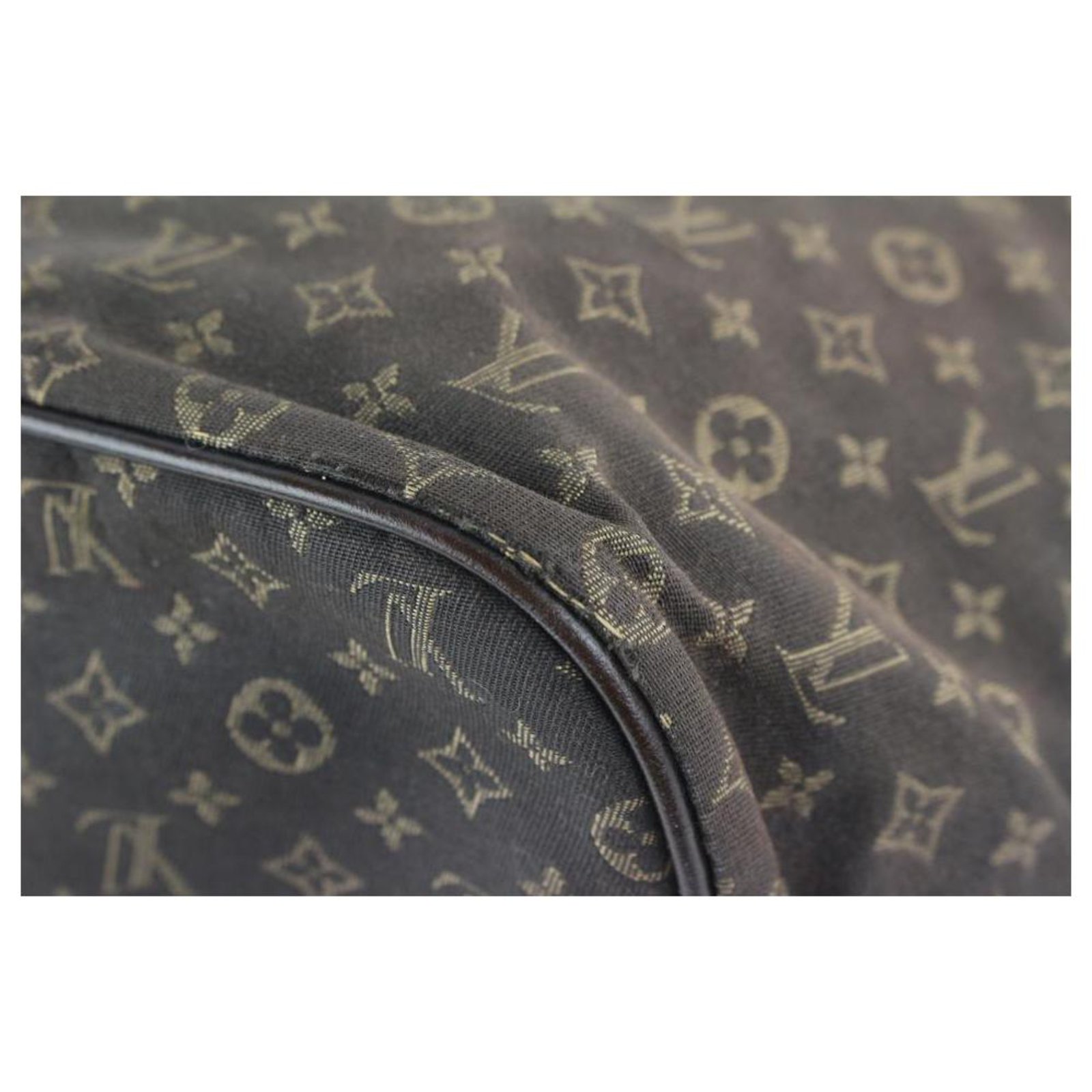 Louis Vuitton Ebene Monogram Mini Lin Idylle Neverfull MM Tote Bag 926lvs415