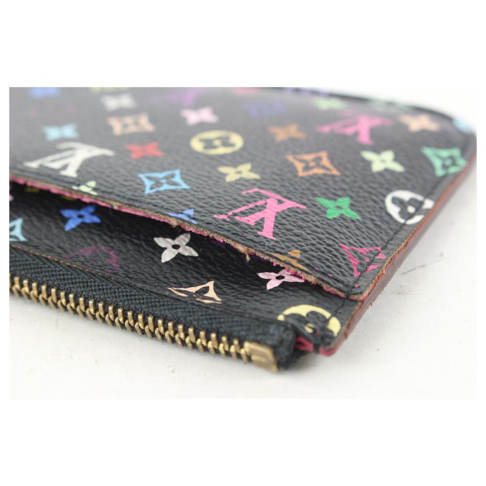 Louis Vuitton Black Monogram Multicolor Pochette Cles NM Key