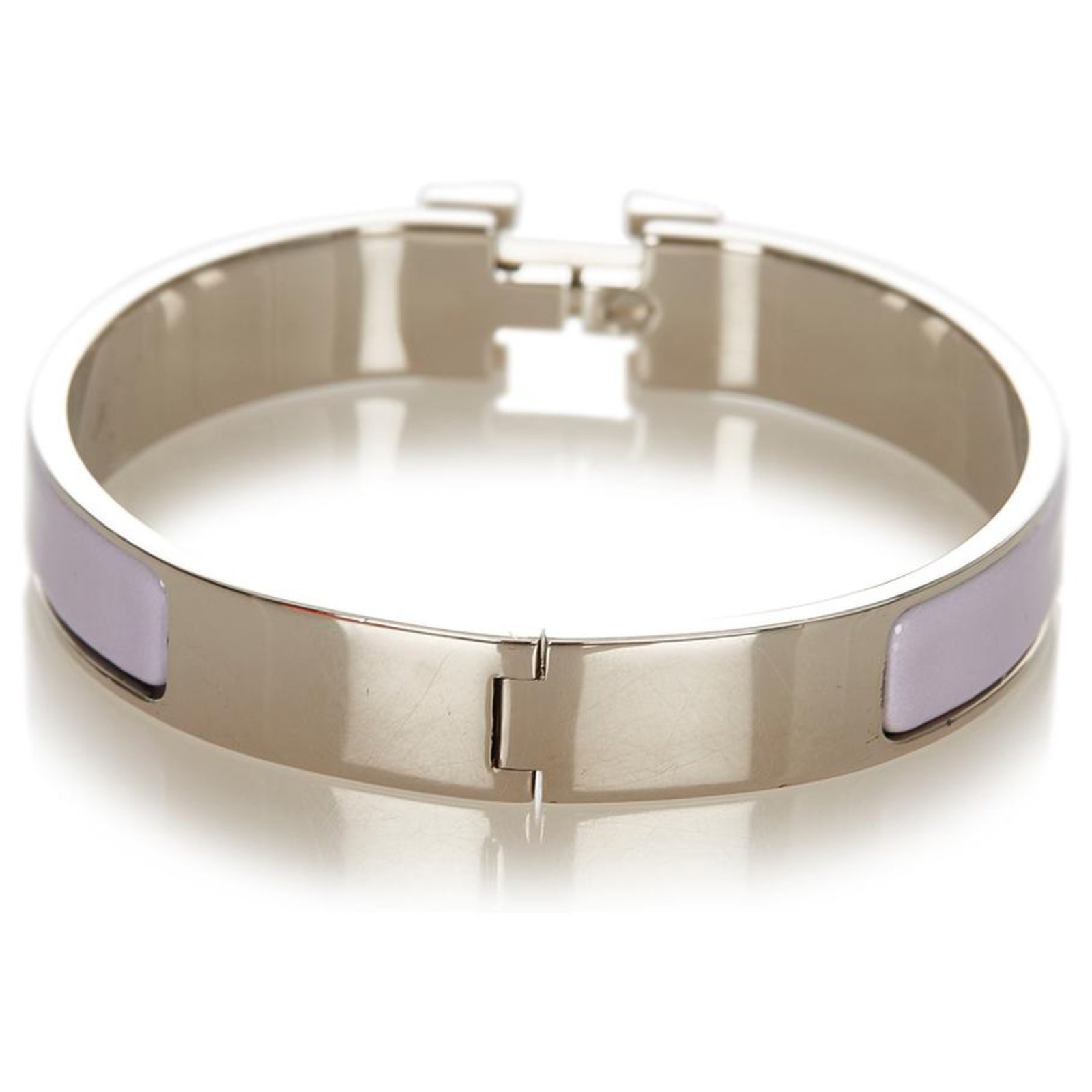 Hermès Hermes Silver Clic Clac H Bracelet Silvery Metal ref.319662 - Joli  Closet