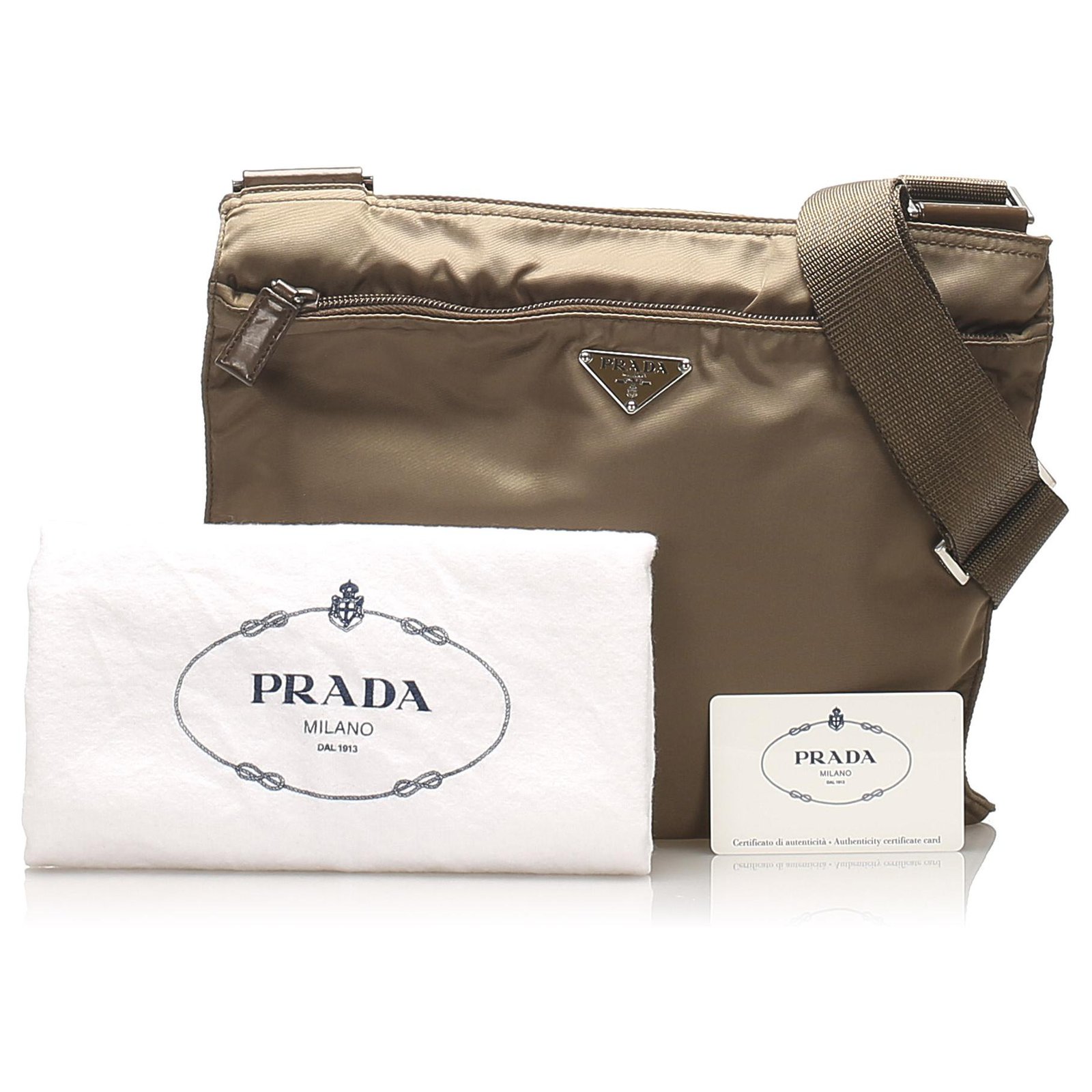 Prada Tessuto Crossbody Bag - Brown Crossbody Bags, Handbags - PRA876499