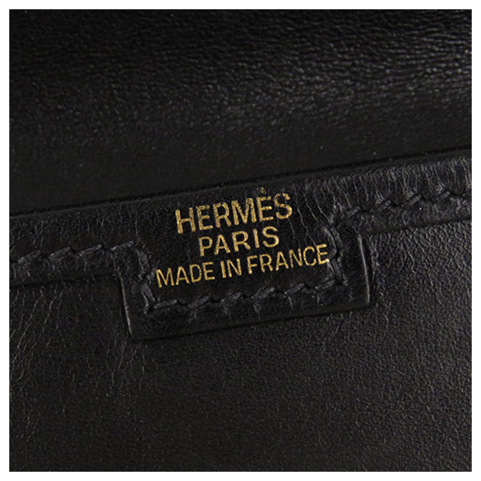 Hermès 'Jige' Clutch Black Veau Box