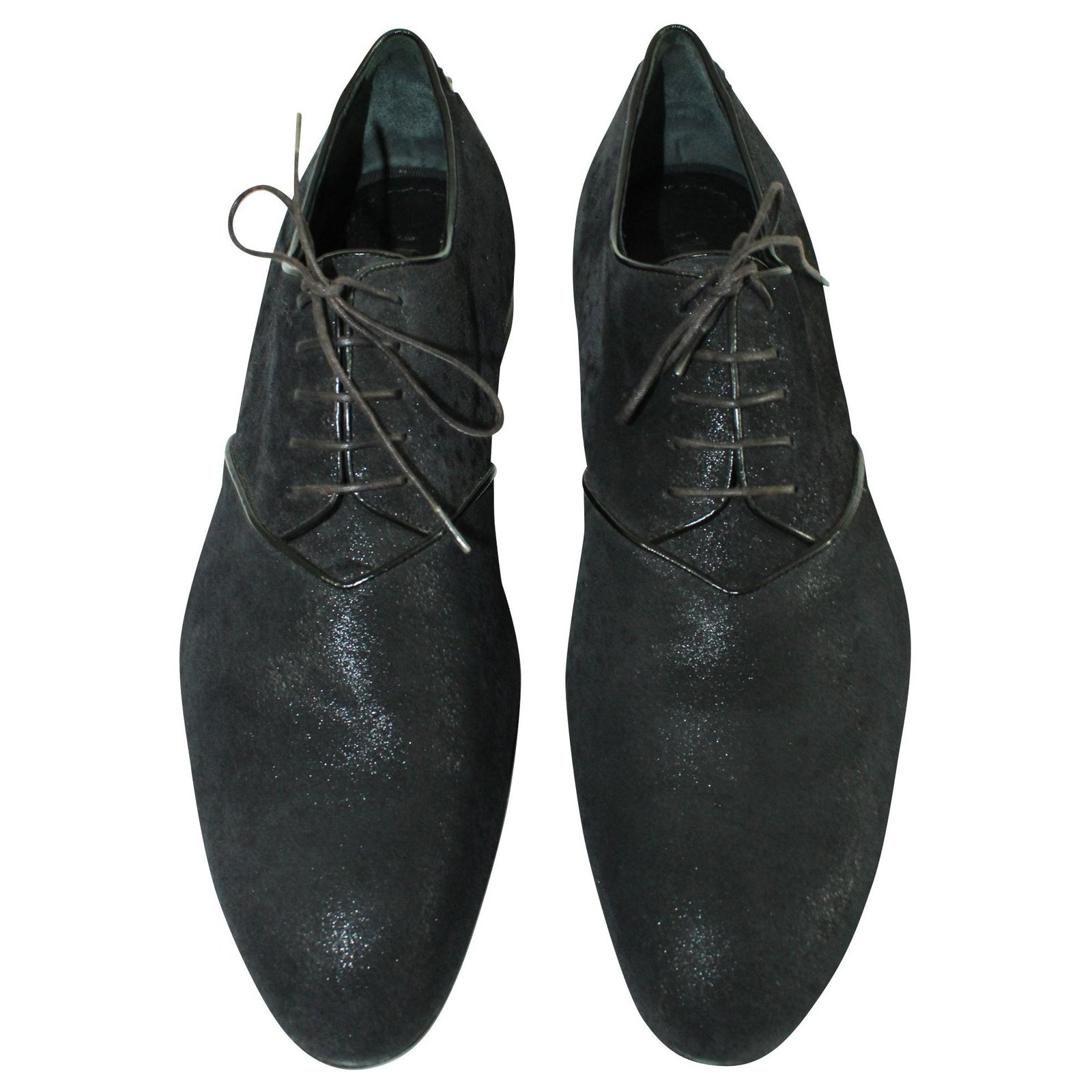NWOTB Louis Vuitton Men's Black Suede & Brown Leather Oxfords Lace Up Shoes  8 ref.999587 - Joli Closet