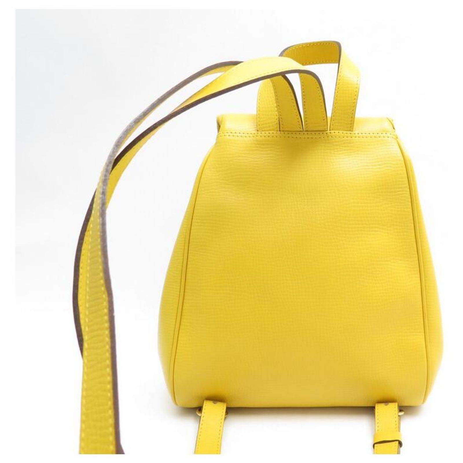 VINTAGE CHRISTIAN DIOR BACKPACK IN YELLOW LEATHER BACKPACK 