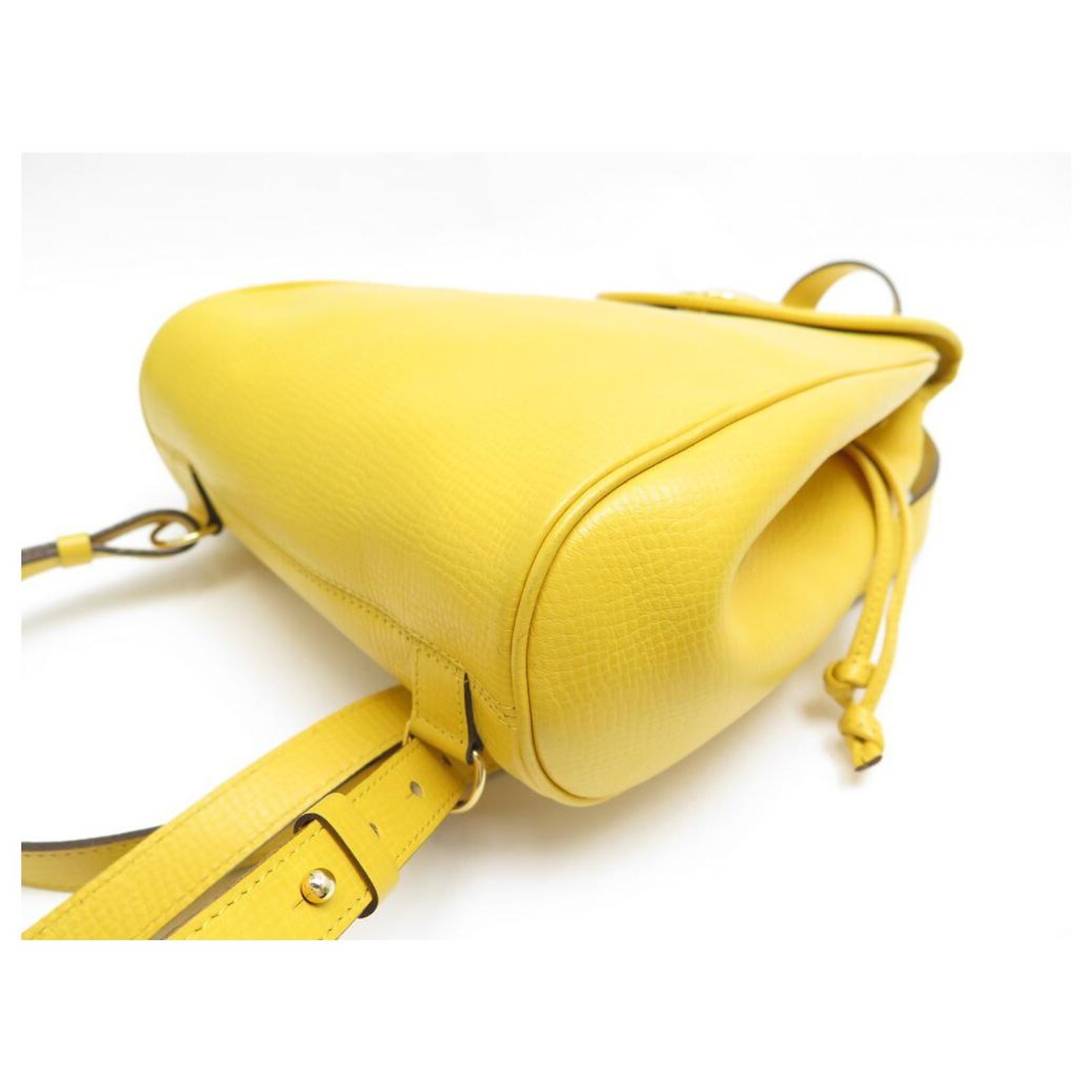 Dior Vintage Yellow Leather Backpack