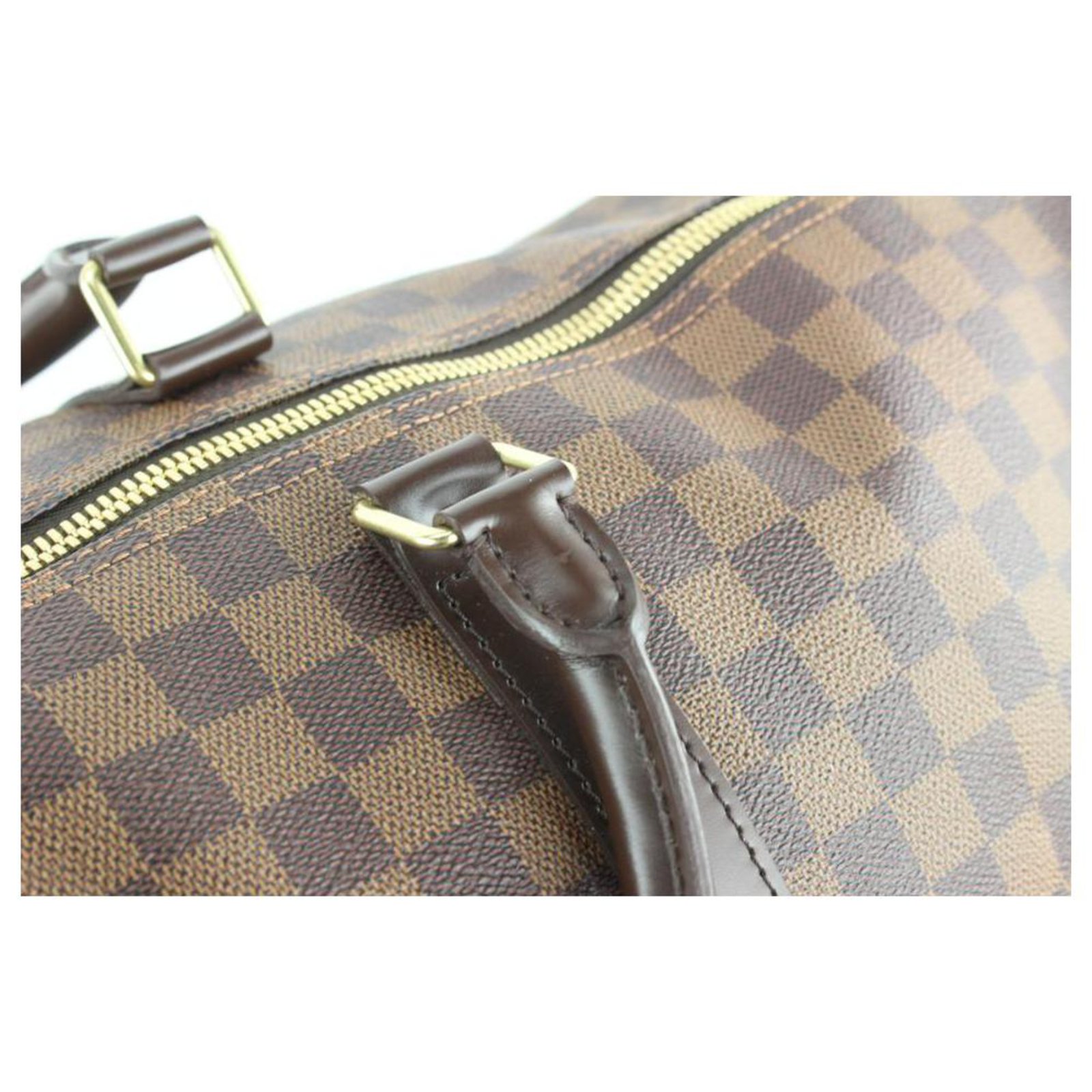 Louis Vuitton Damier Ebene Keepall Bandouliere 55 Duffle Bag with Strap  Leather ref.322375 - Joli Closet