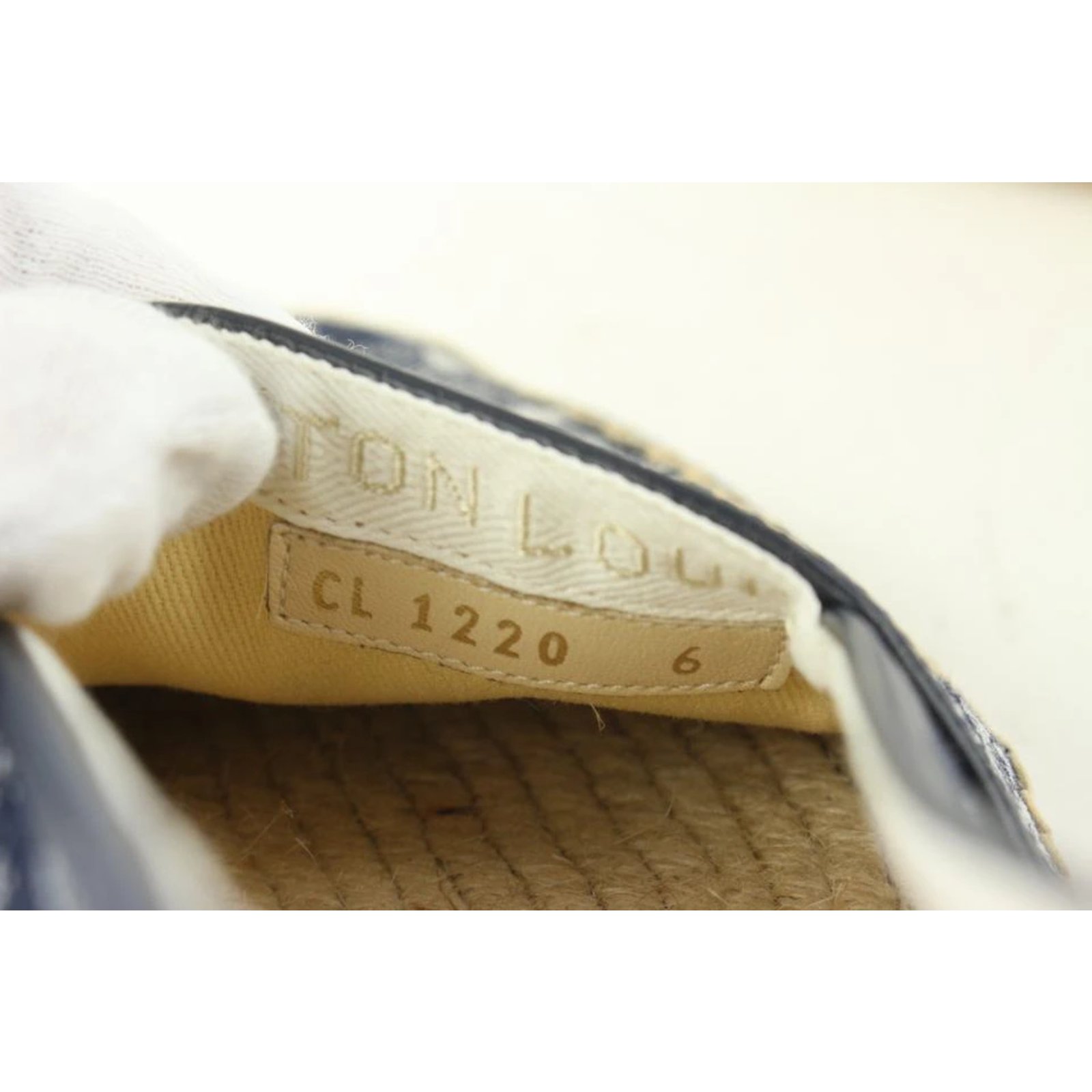 Louis Vuitton 1A8LH9 Men's US 7 LV 7 Blue Monogram Tapestry Espadrilles  Leather ref.322403 - Joli Closet