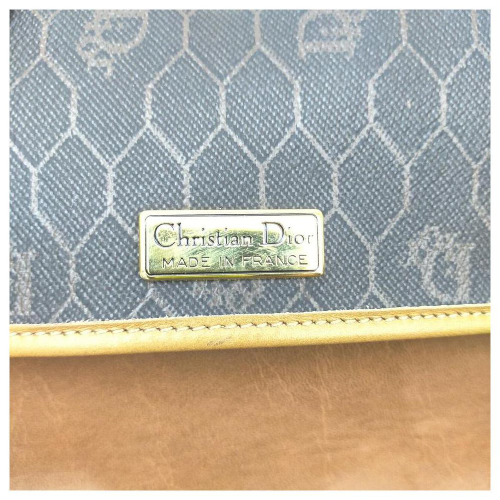 Christian Dior Brown x Black Monogram Trotter Honeycomb Crossbody Bag 855242